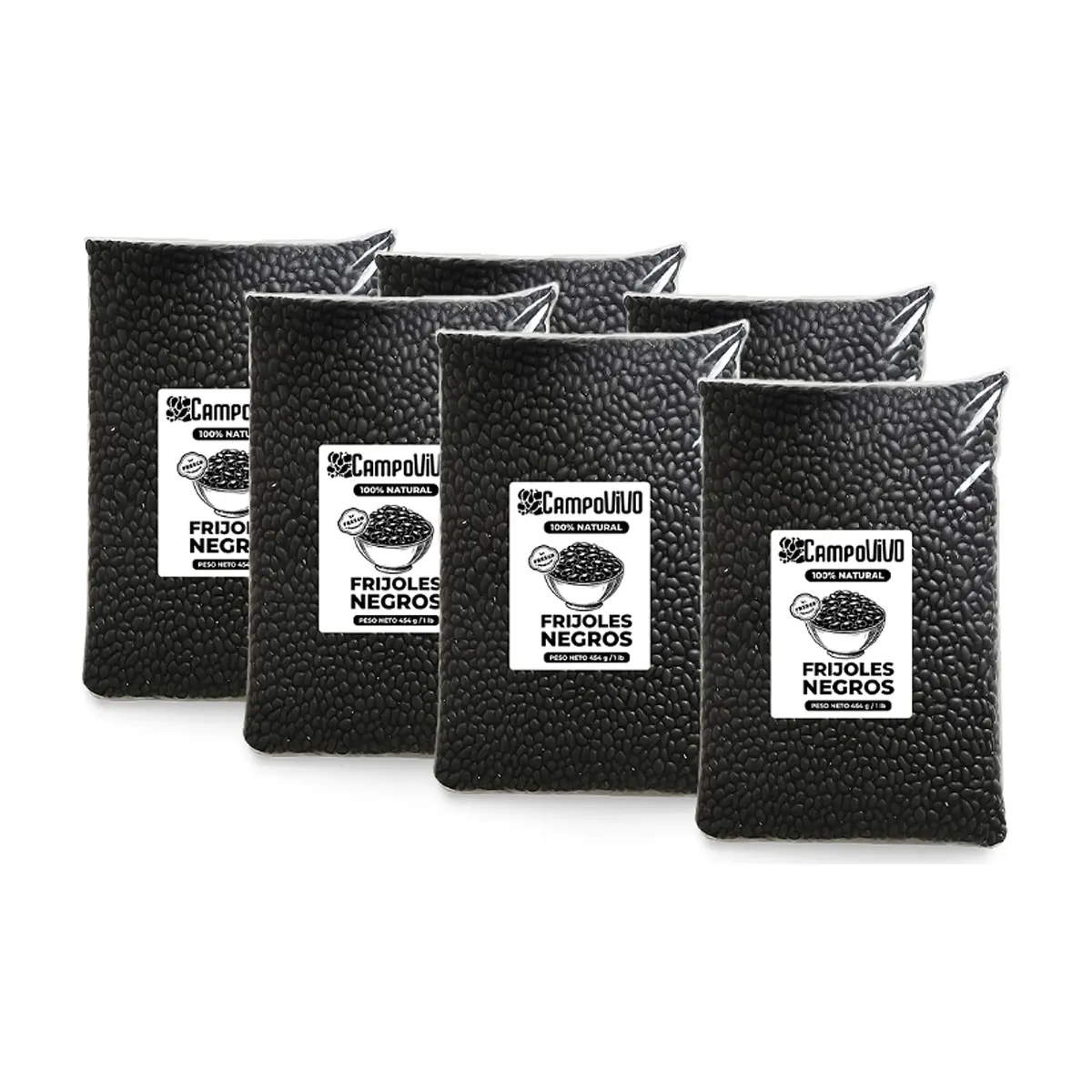 Frijoles negros Campo Vivo (6 x 454 g / 1 lb)