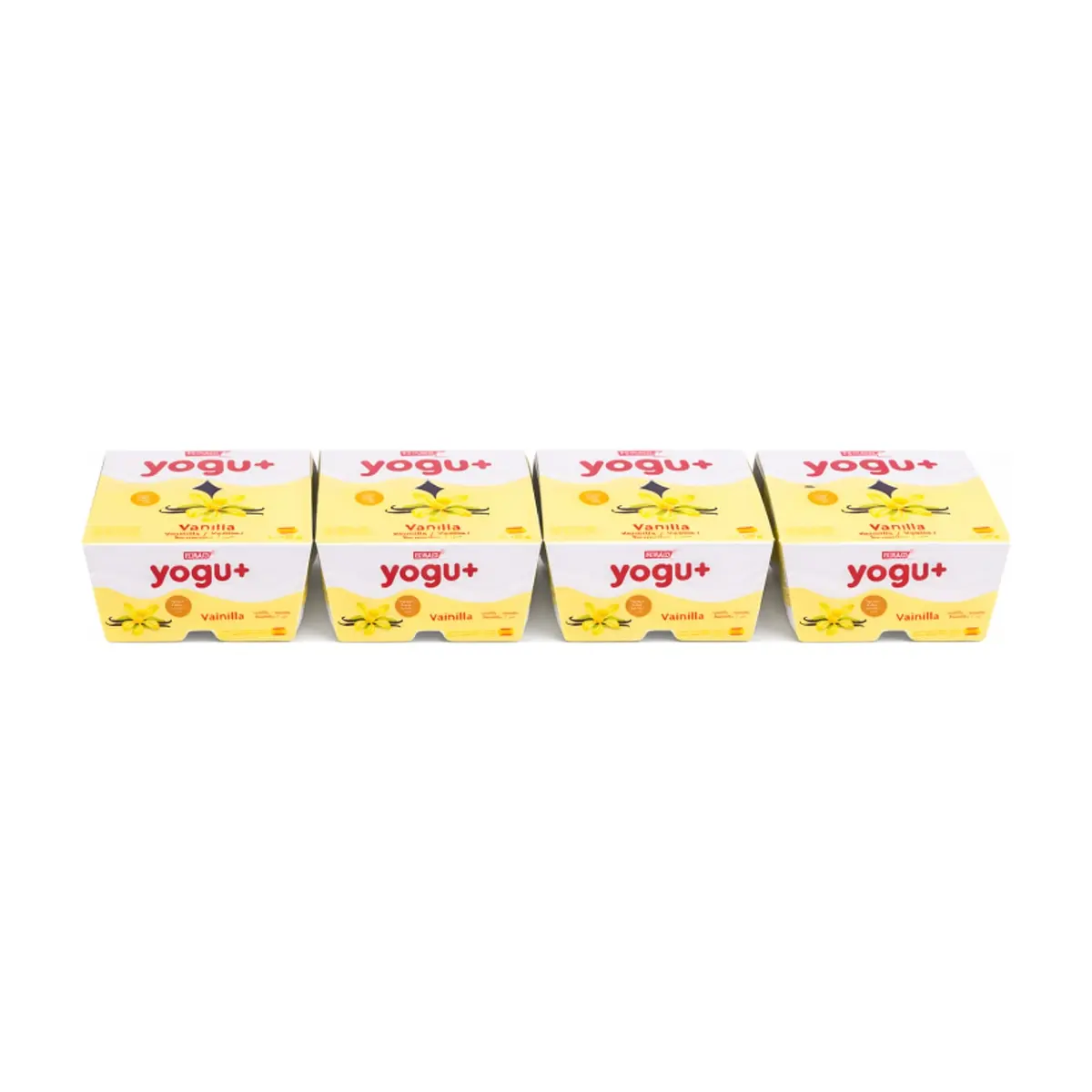 Yogur pasteurizado sabor a vainilla Yogu+ Feiraco (16 x 125 g / 4.40 oz) - Miniatura 1