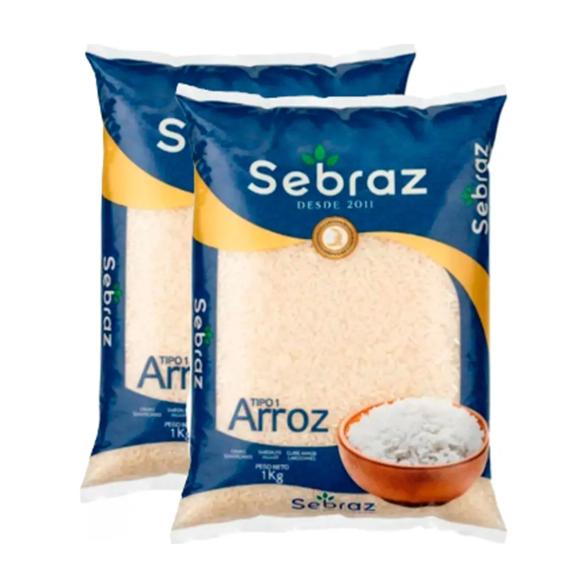 Arroz tipo 1 Sebraz ( 2 x 1 kg / 2.2 lb)