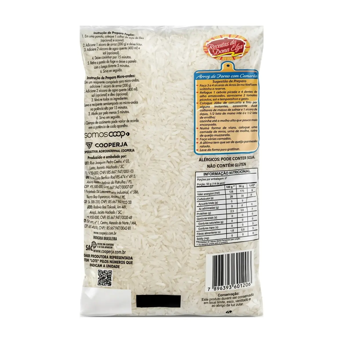 Arroz blanco de grano largo y fino tipo 2 Doña Elza (1 kg / 2.2 lb) - Thumbnail 2