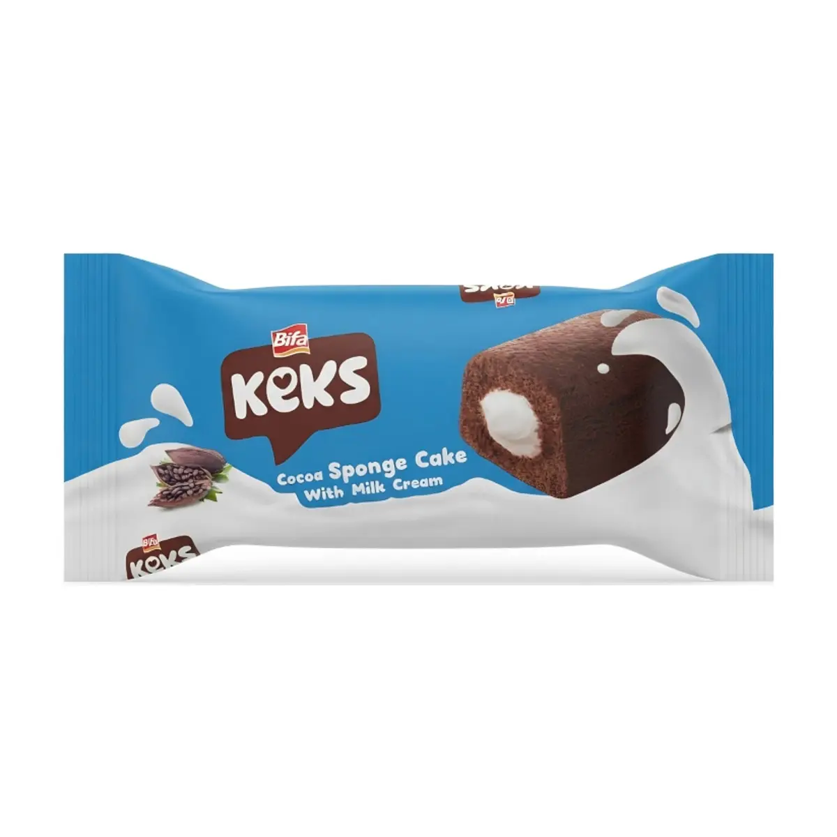 Pastel de chocolate relleno de crema de leche Bifa Keks (45 g / 1.58 oz)