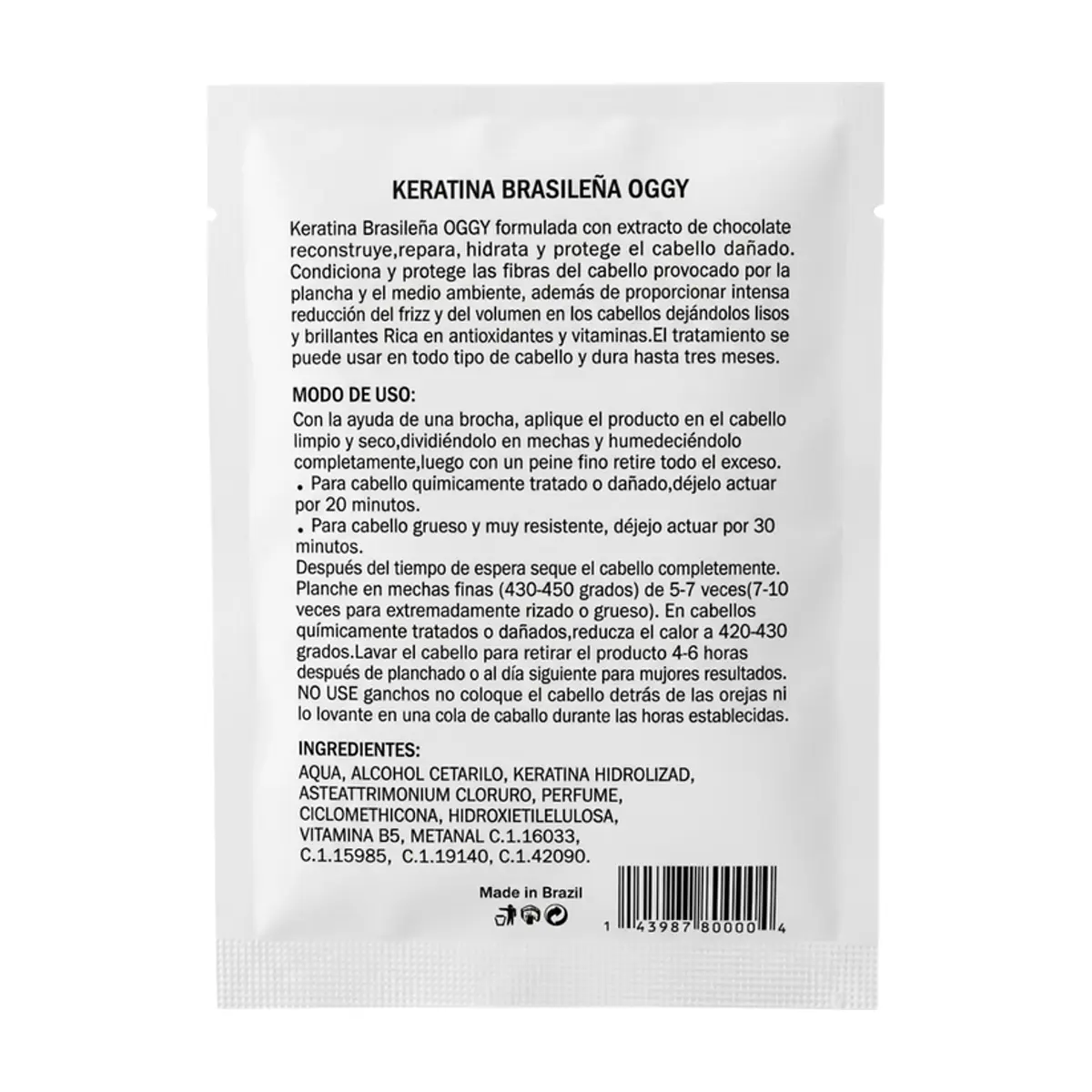 Keratina brazileña de chocolate OGGY (60 ml) - Miniatura 2