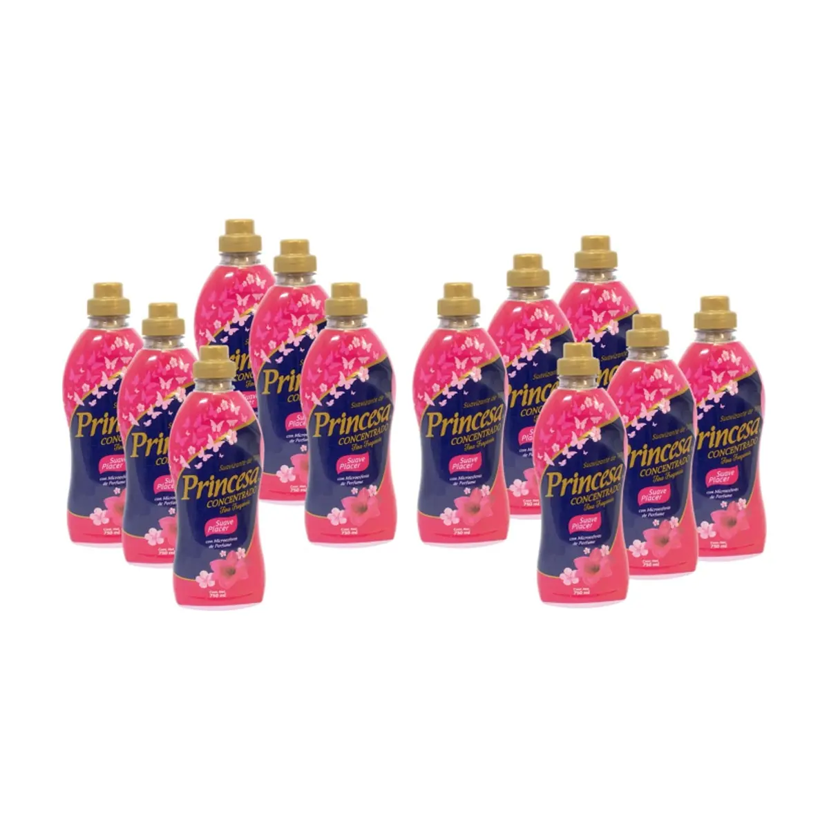 Suavizante de telas suave placer Princesa (12 x 750 ml)