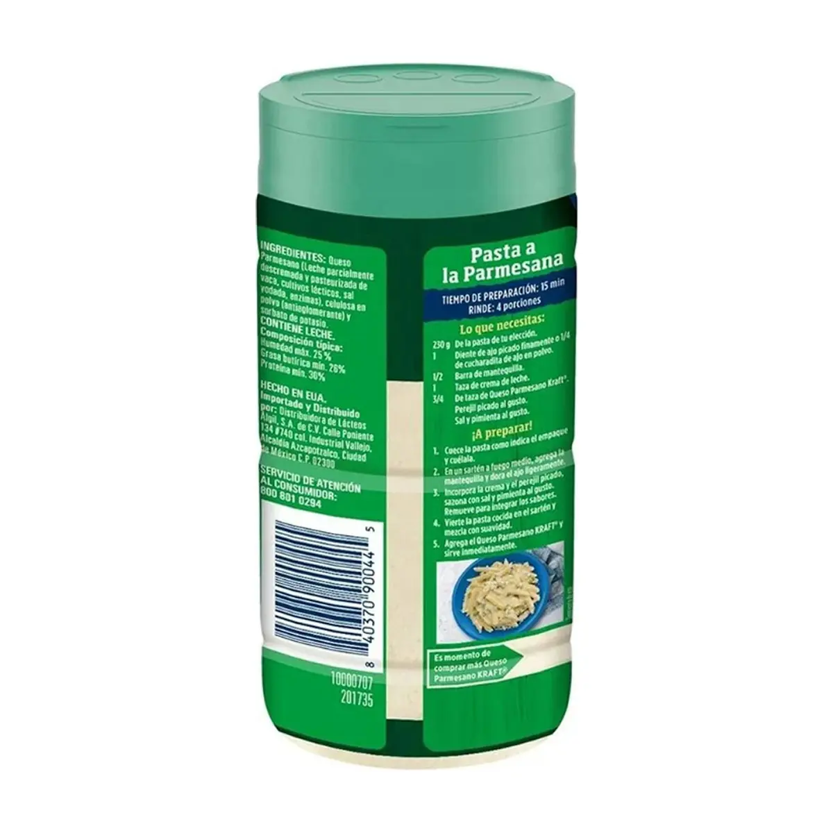 Queso parmesano rallado de leche de vaca Kraft (227 g / 8.01 oz) - Thumbnail 3