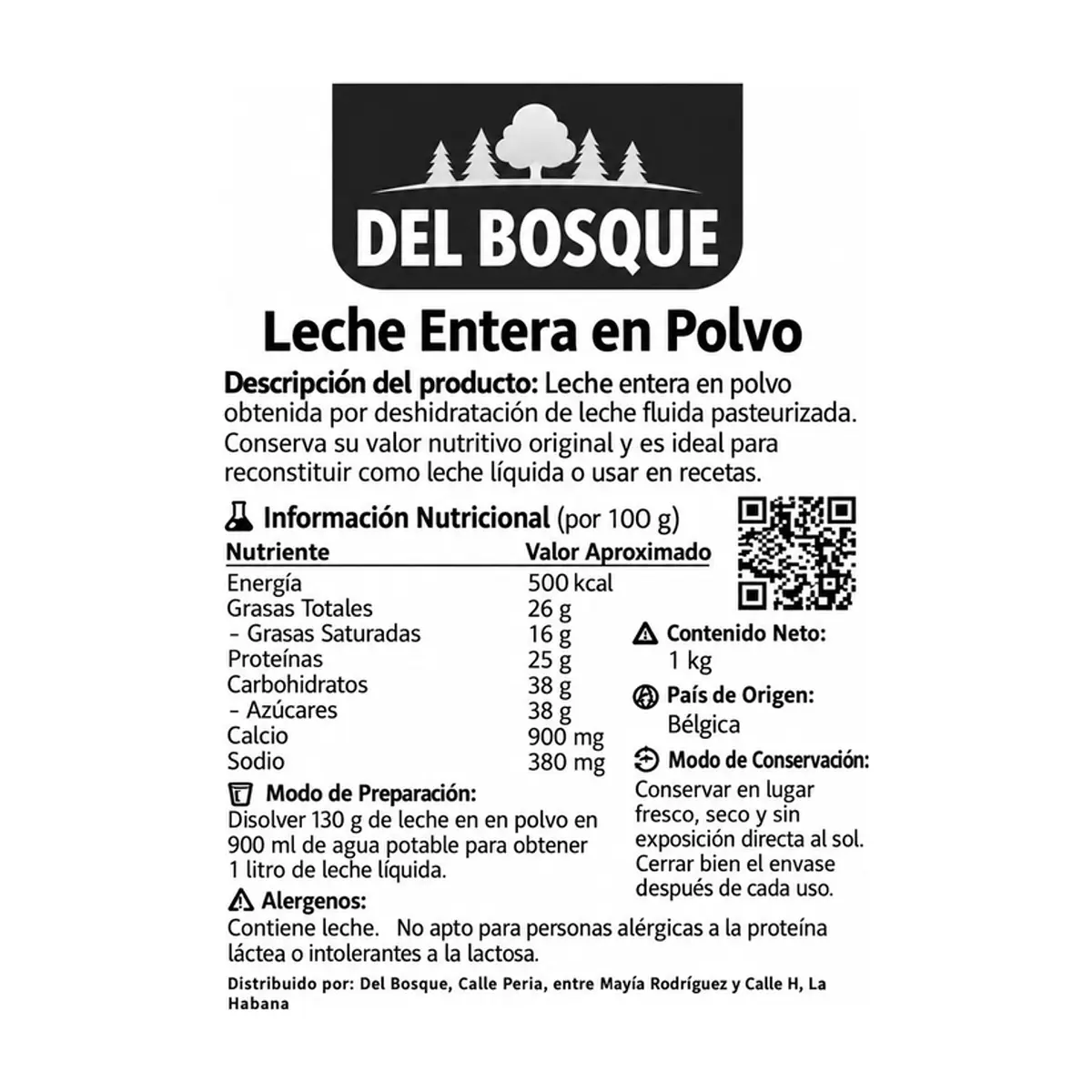 Leche en polvo entera Del Bosque (1 kg / 2.2 lb) - Thumbnail 2