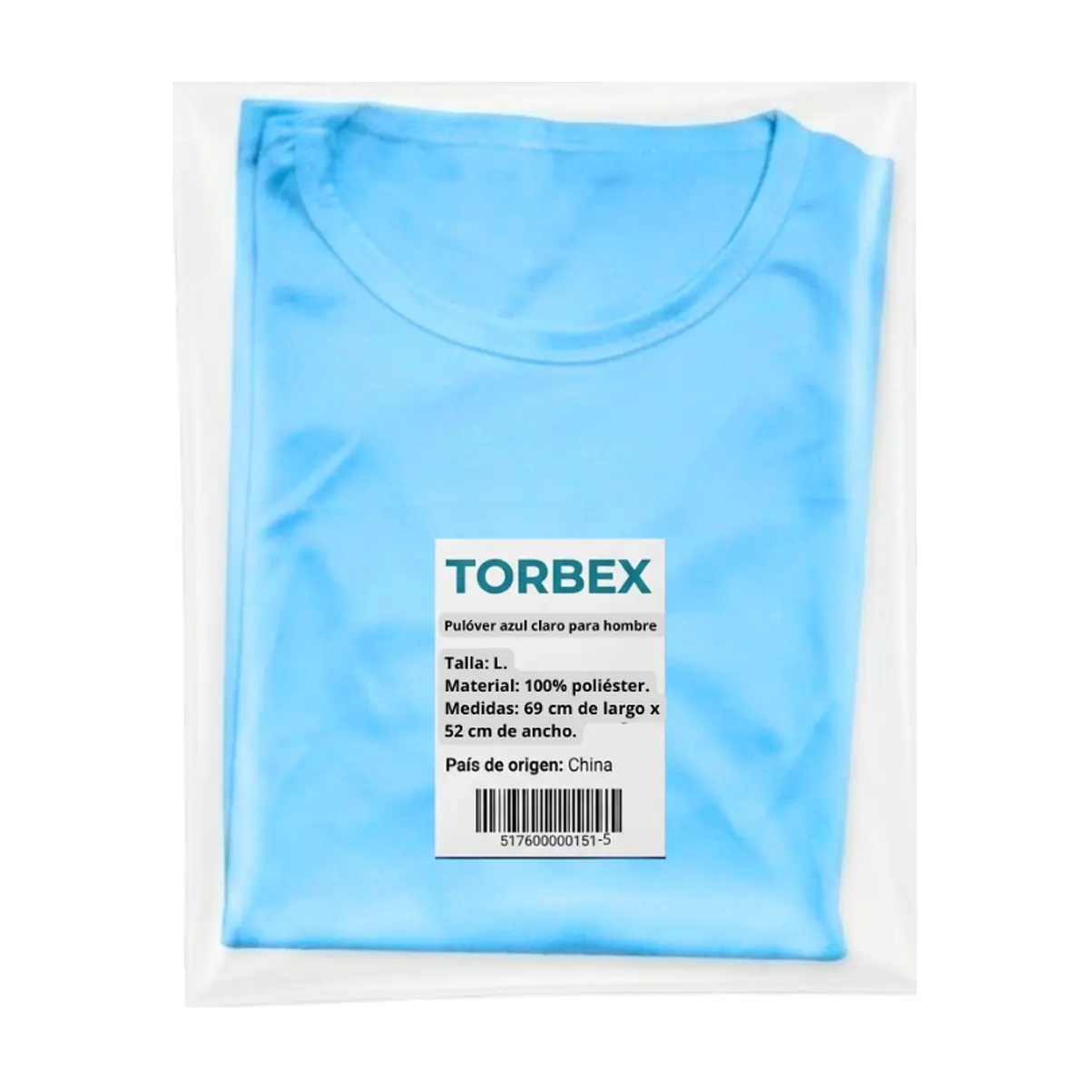 Pulóver azul claro para hombre Torbex (Talla L) - Thumbnail 2