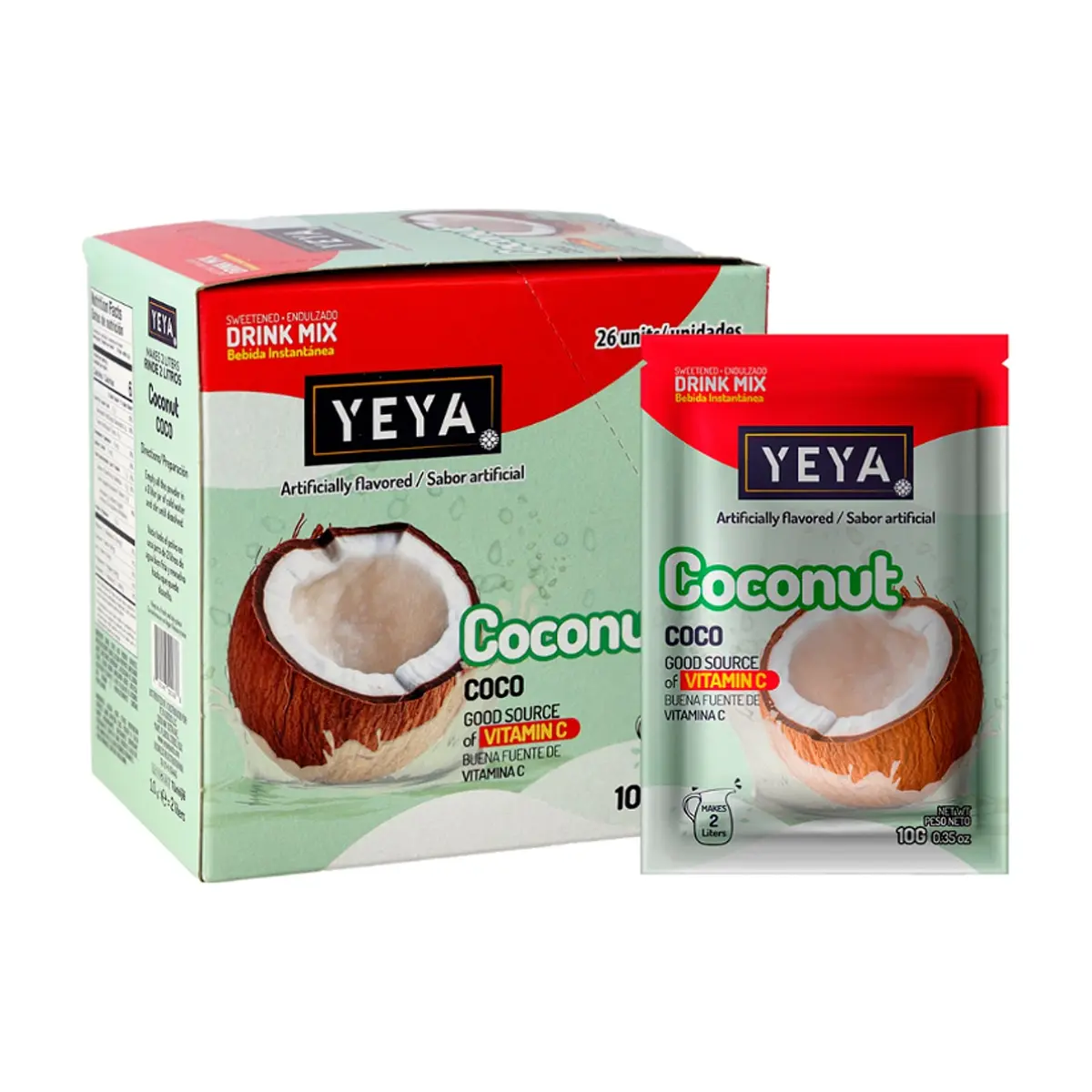Refresco instantáneo sabor coco YEYA (26 x 10 g)
