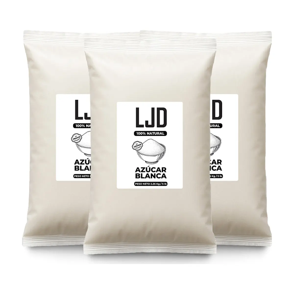 Azúcar blanca LJD (3 x 2.26 kg / 5 lb)