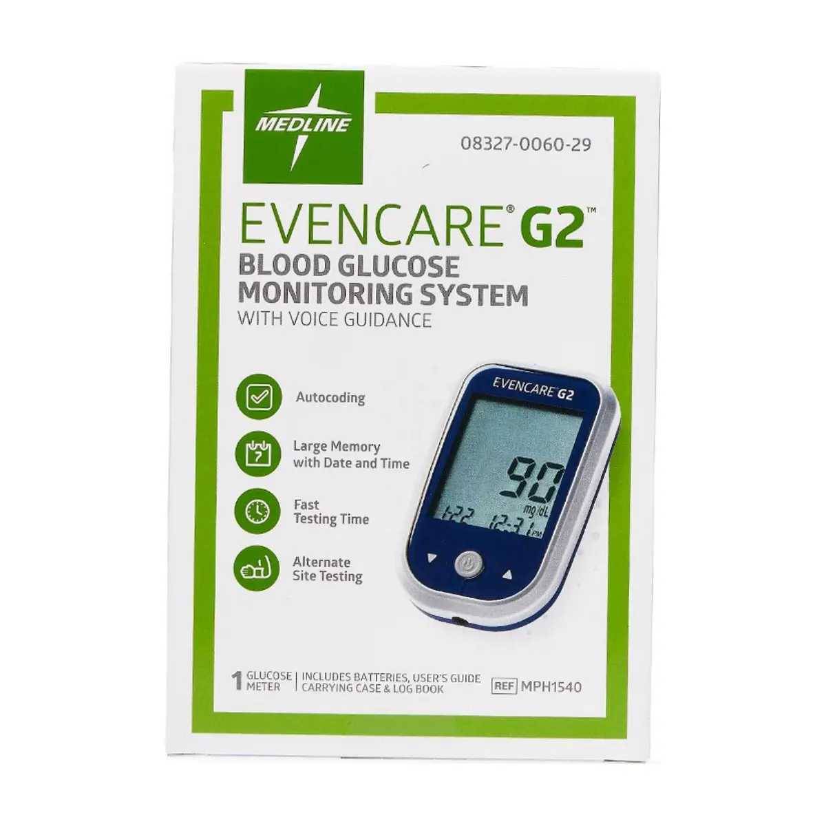 Glucómetro para monitorización de glucosa en sangre Even Care G2 Medline (1 unidad) - Thumbnail 2