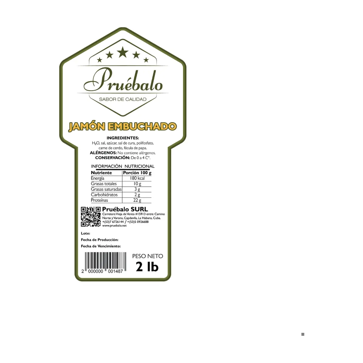 Jamón embuchado Pruébalo (907 g / 2 lb) - Thumbnail 2