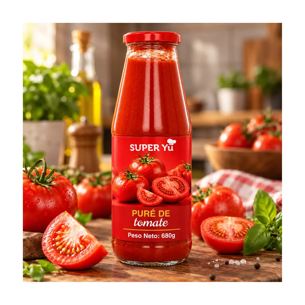 Puré de tomate Super YU (680 g / 1.50 lb) - Miniatura 4