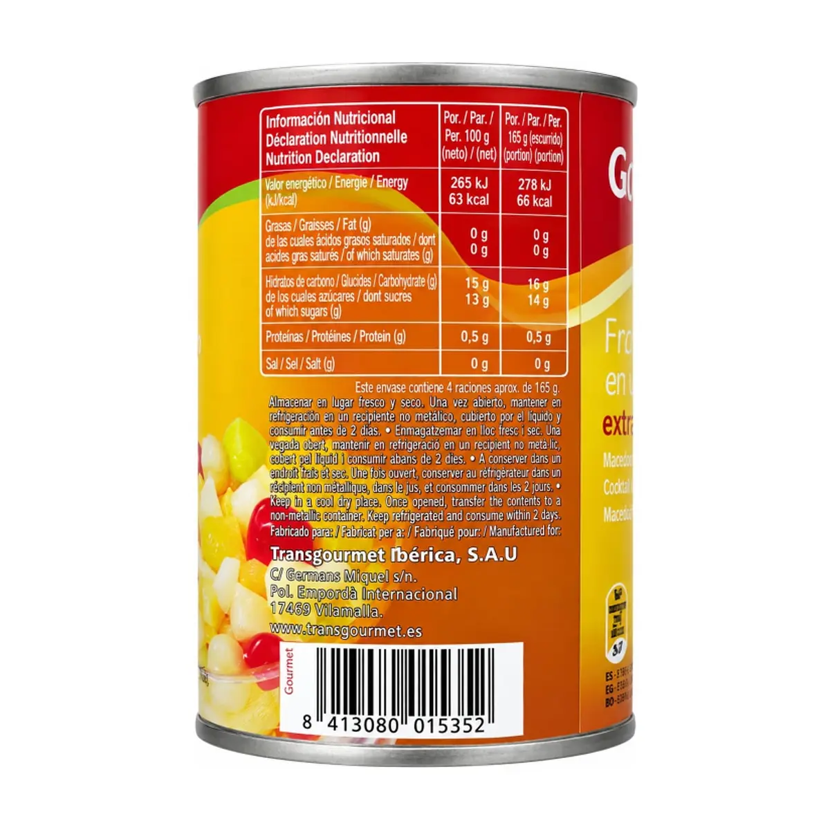 Frutas variadas en almíbar Gourmet (420 g / 14.8 oz) - Miniatura 3
