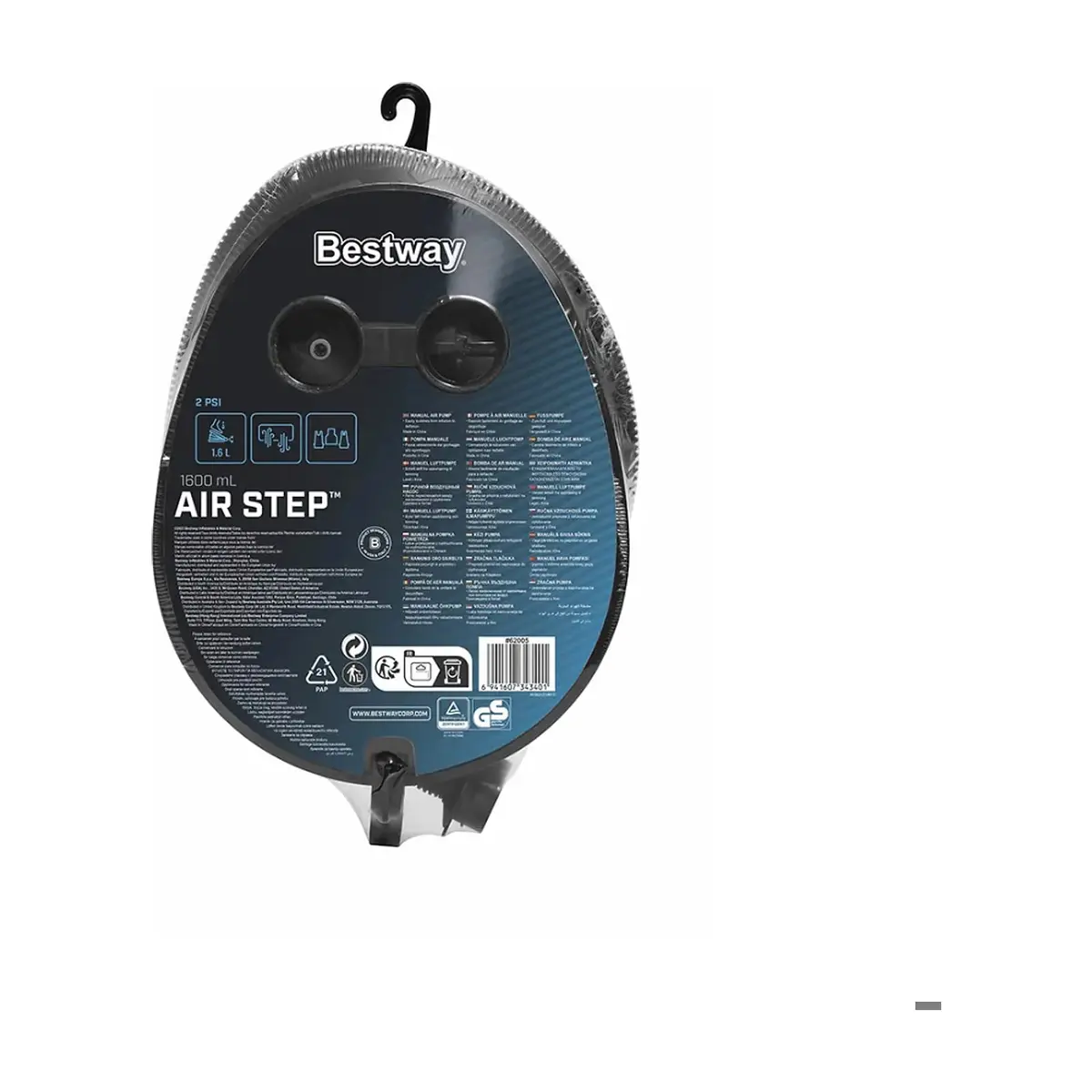 Bomba de aire manual 1600 ml Bestway Air Step 62005 - Thumbnail 3