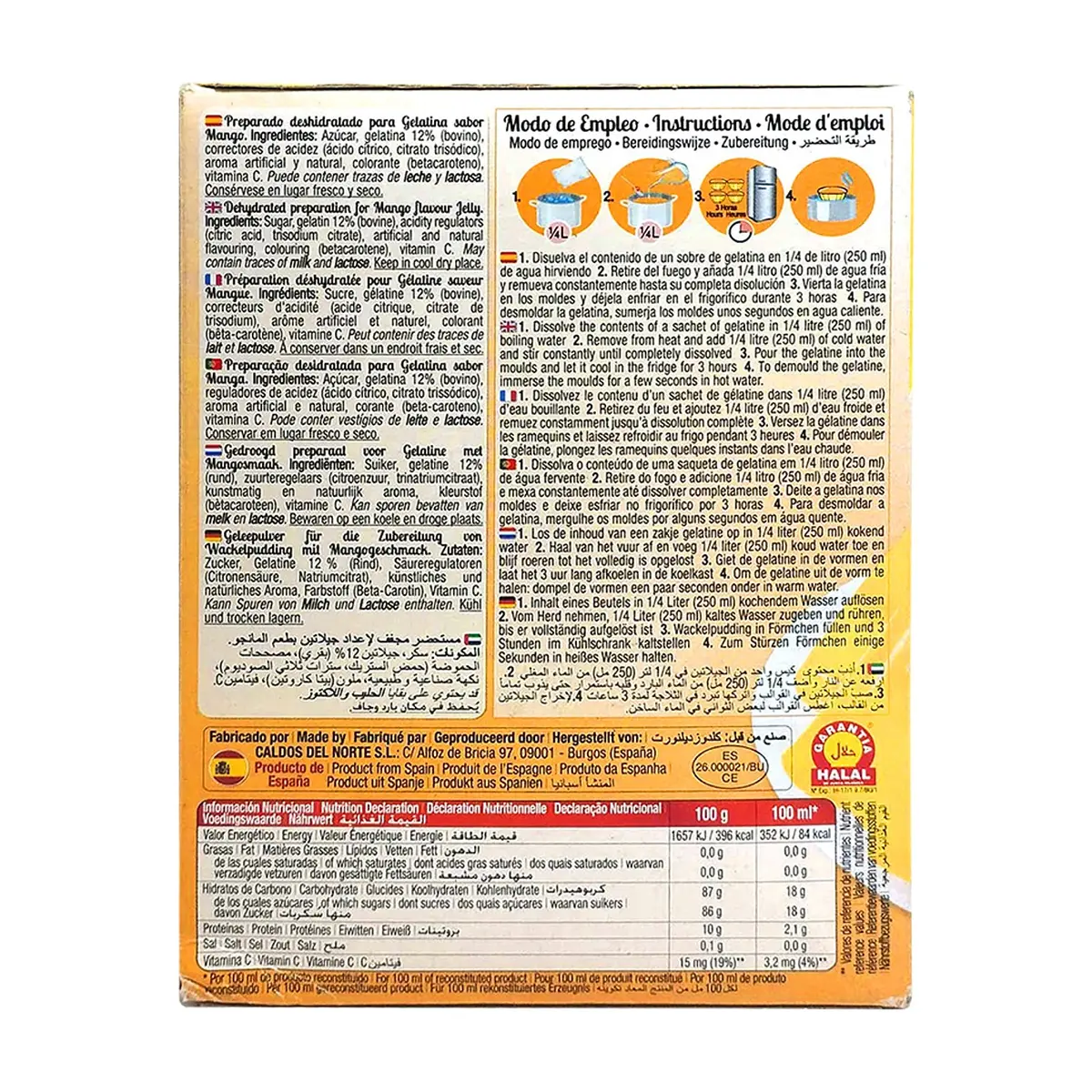 Gelatina de mango Calnort (170 g / 6.00 oz) - Miniatura 2