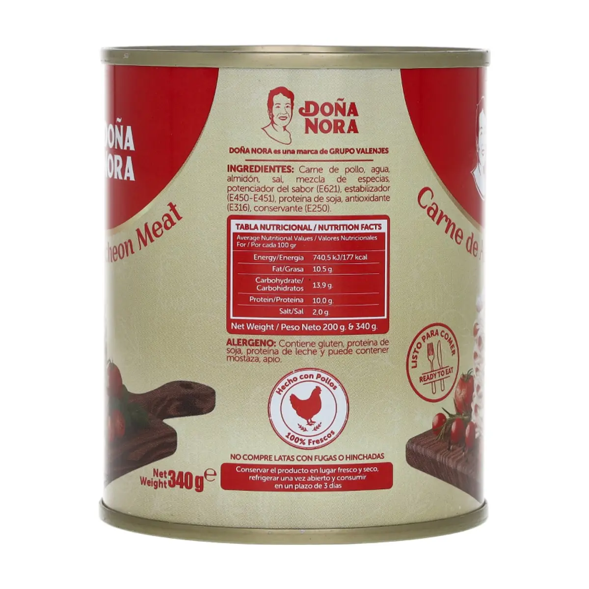 Carne de pollo en lata Doña Nora (340 g / 11.99 oz) - Miniatura 3