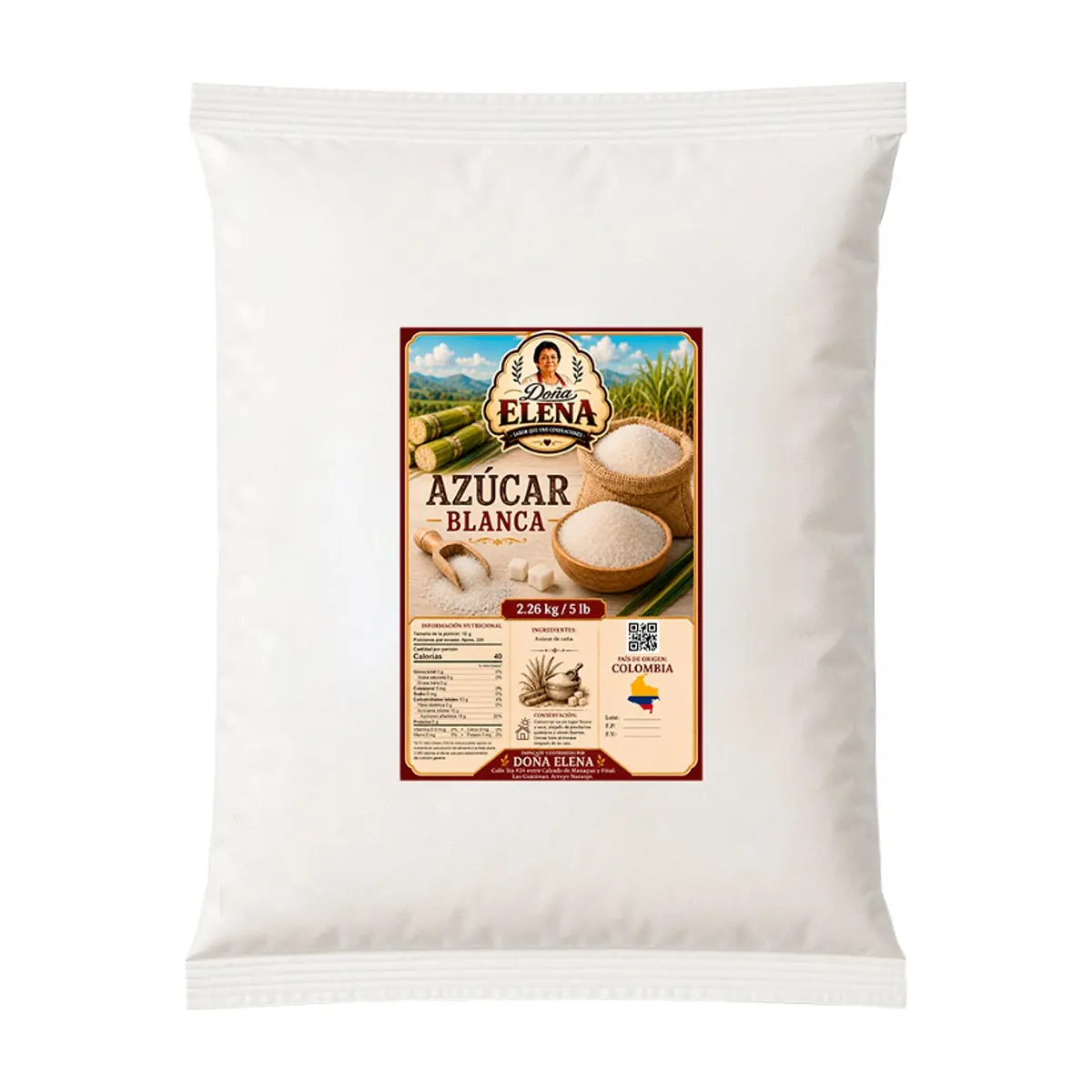 Azúcar blanca Doña Elena (2.26 kg / 5 lb)