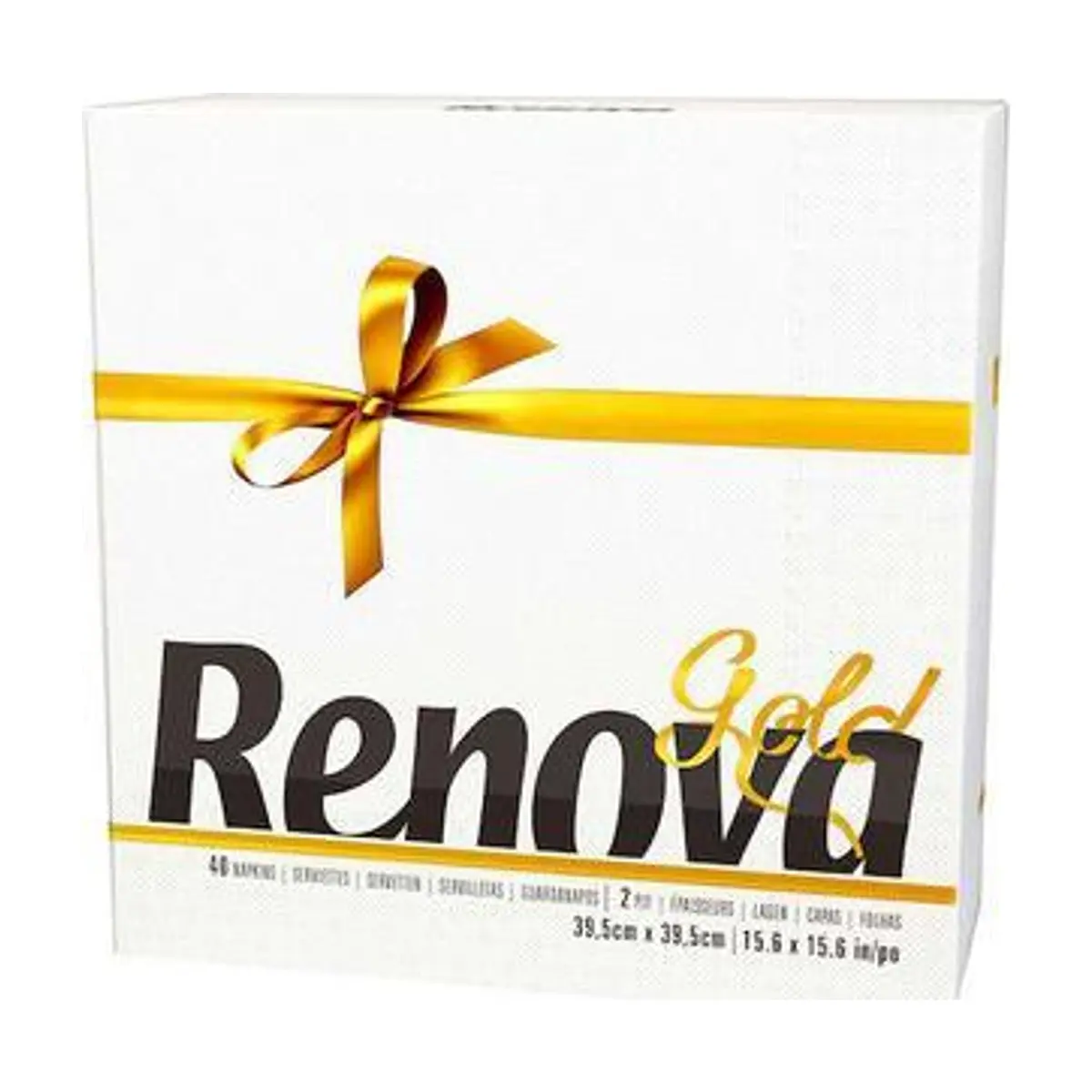 Servilletas Gold White de 2 Capas (paquete 40 U) RENOVA