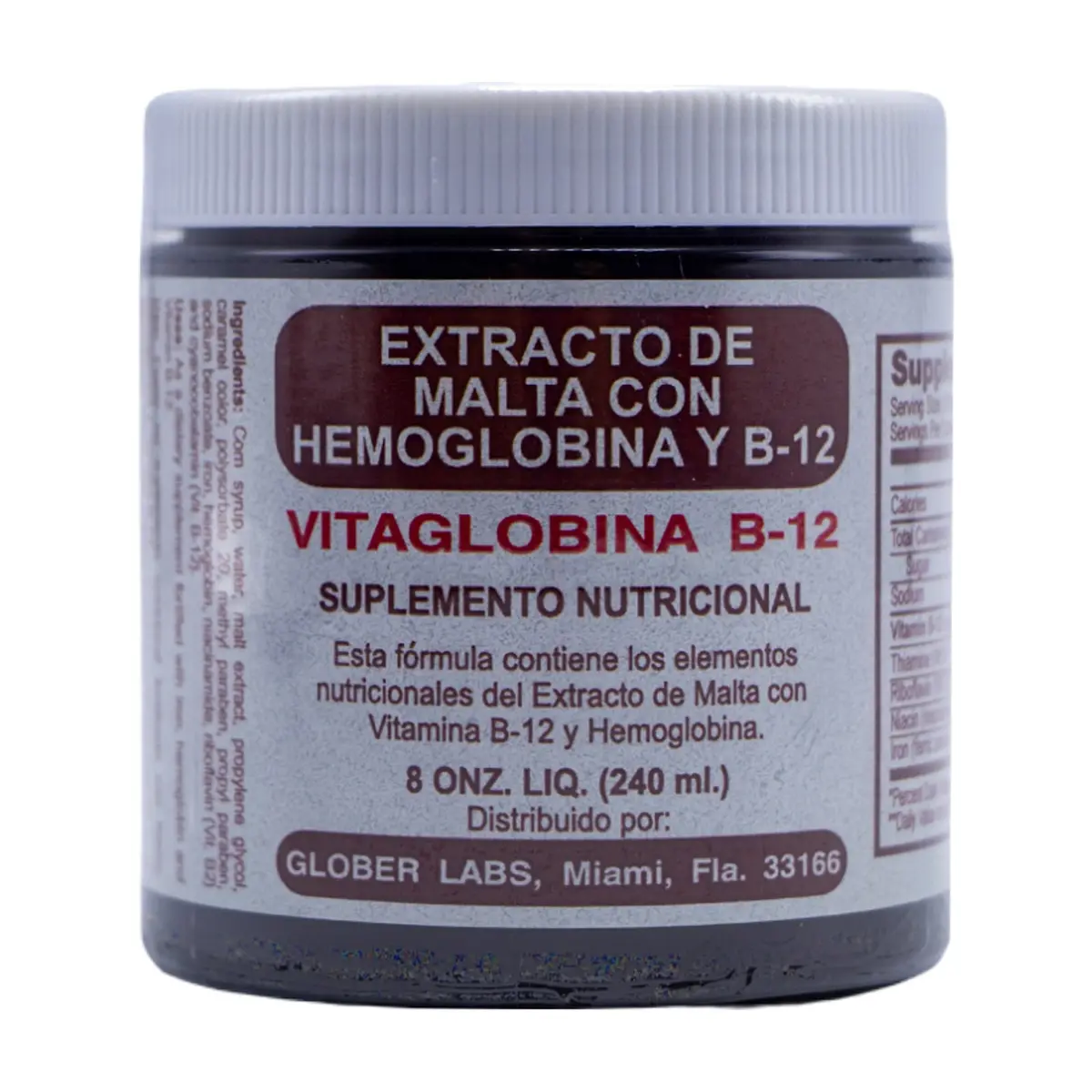 Extracto de malta con hemoglobina y B-12 Nature Plus (240 ml / 8 fl oz)