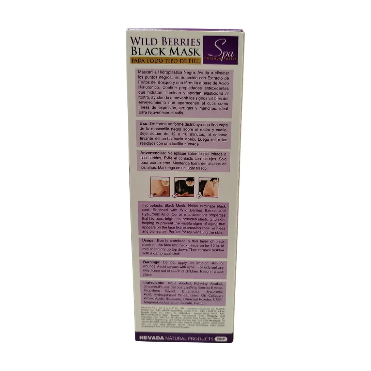 Aclarador facial -máscara- negra con extracto de frutos del bosque NNP (120 g / 4.23 oz) - Thumbnail 2