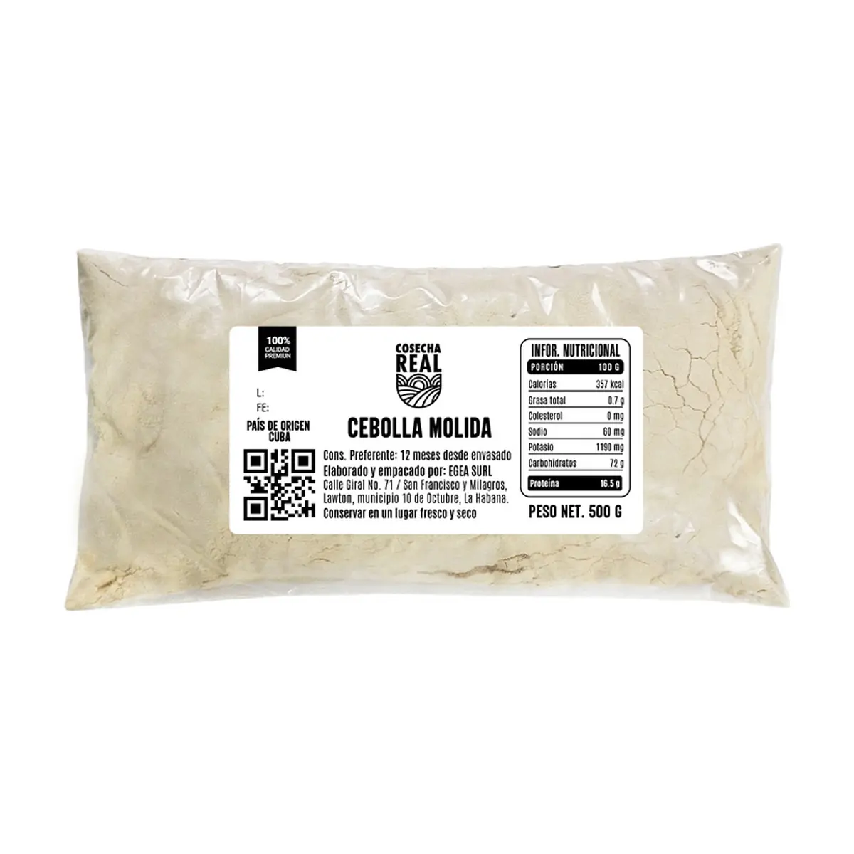 Cebolla molida Cosecha Real (500 g / 1.1 lb)