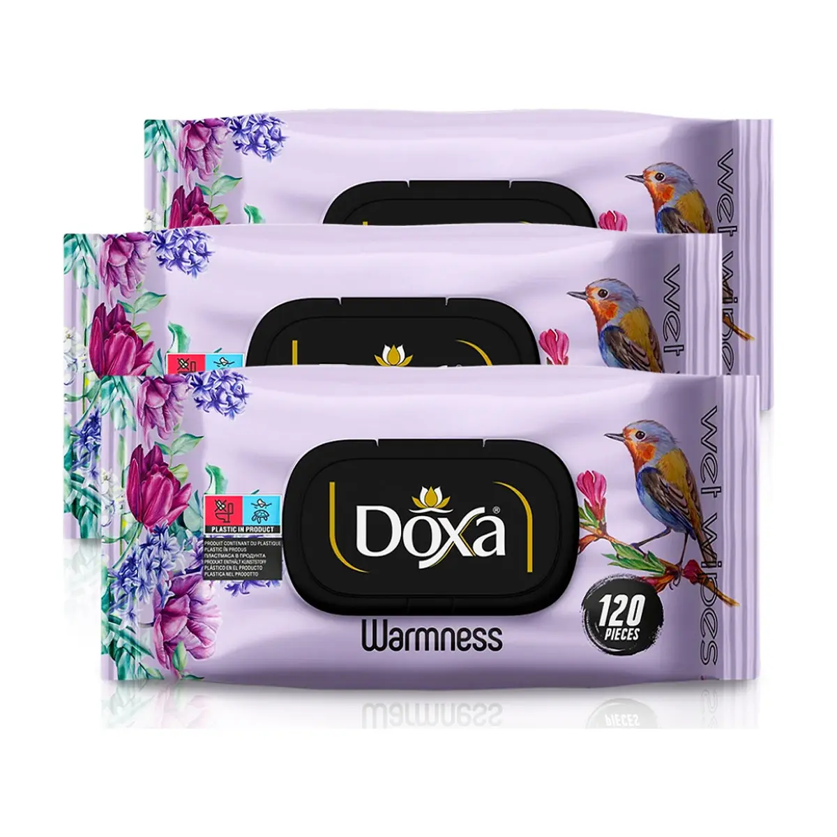 Toallitas húmedas con aroma cálido Doxa (3 x 120 U)