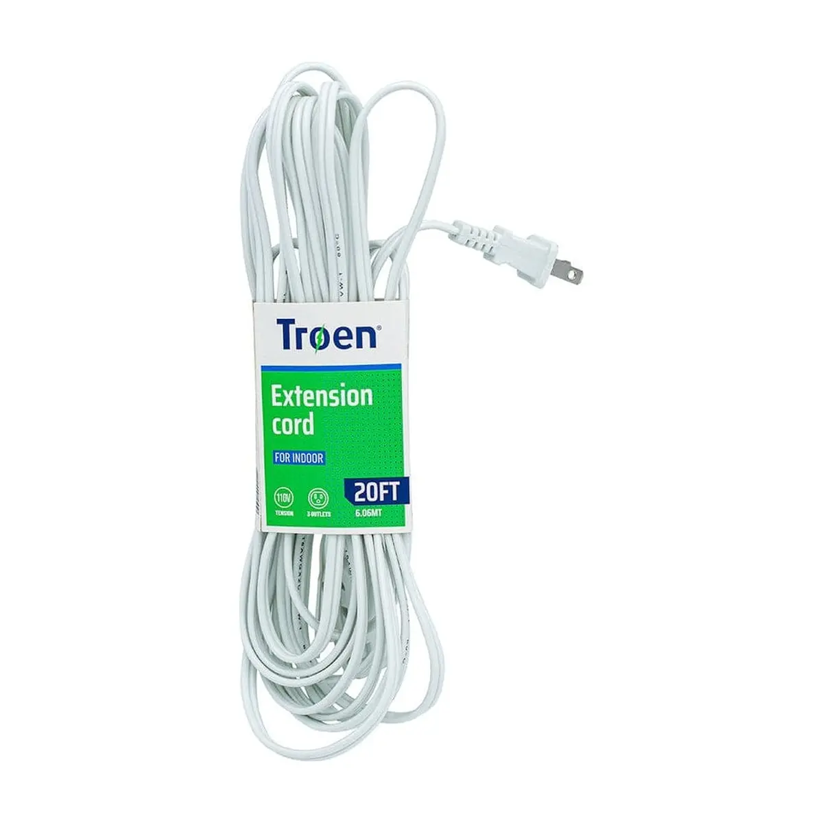 Extensión eléctrica de 6 m color blanca para interiores Troen