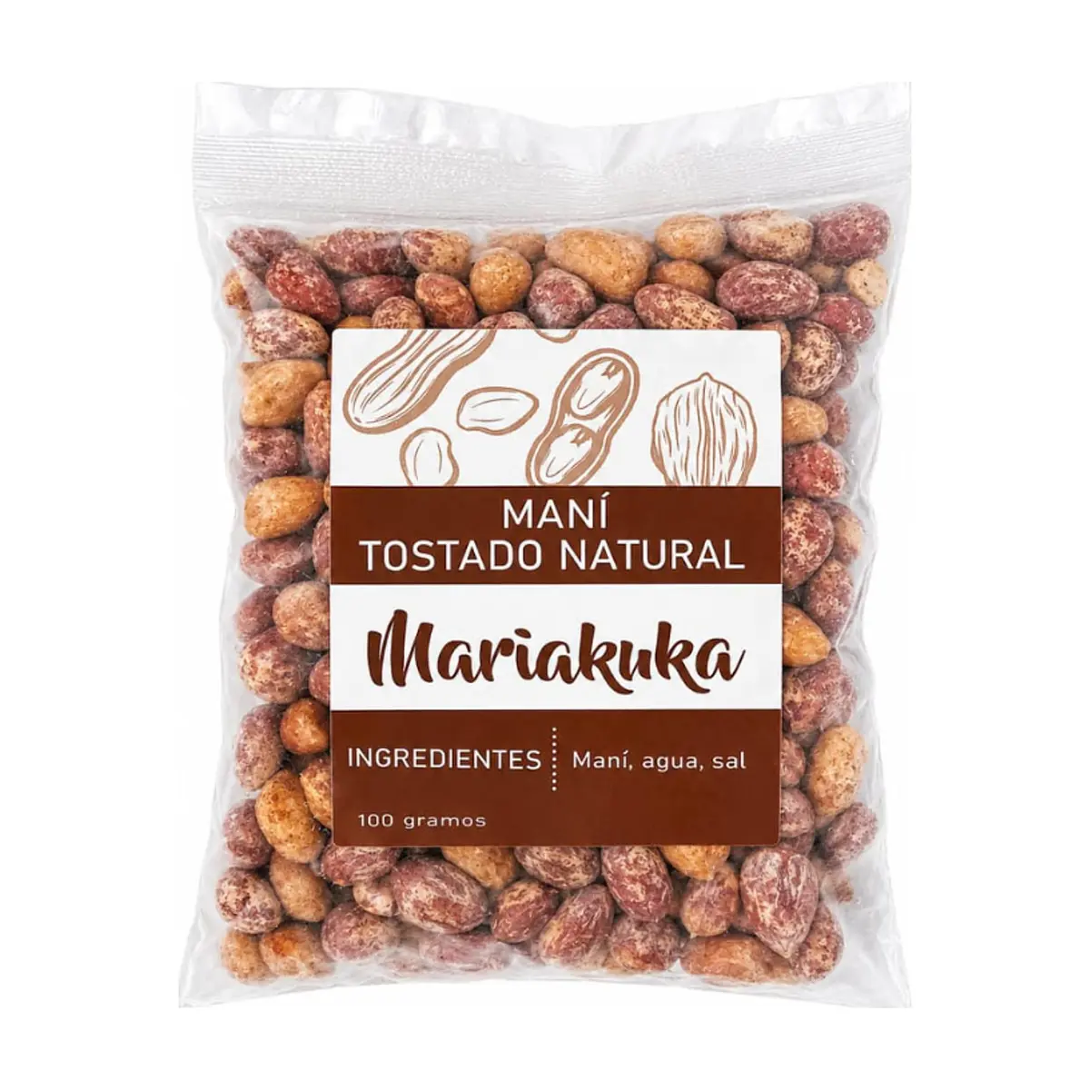 Maní tostado natural Mariakuka (100 g / 3.53 oz)
