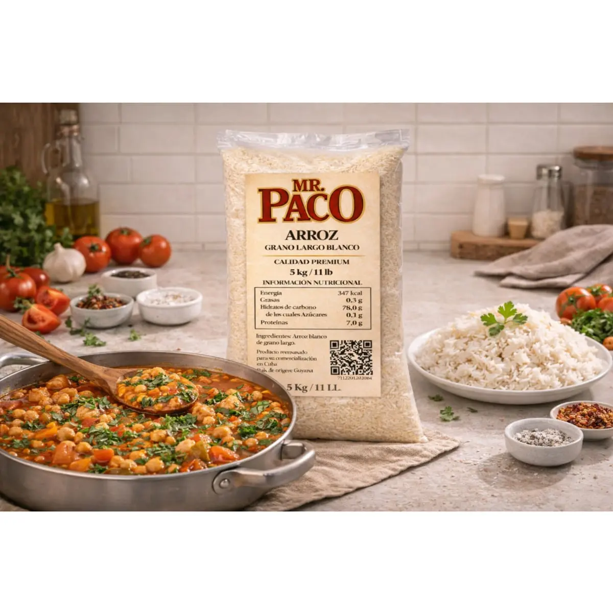 Arroz blanco grano largo Mr. Paco (5 kg / 11 lb) - Miniatura 4