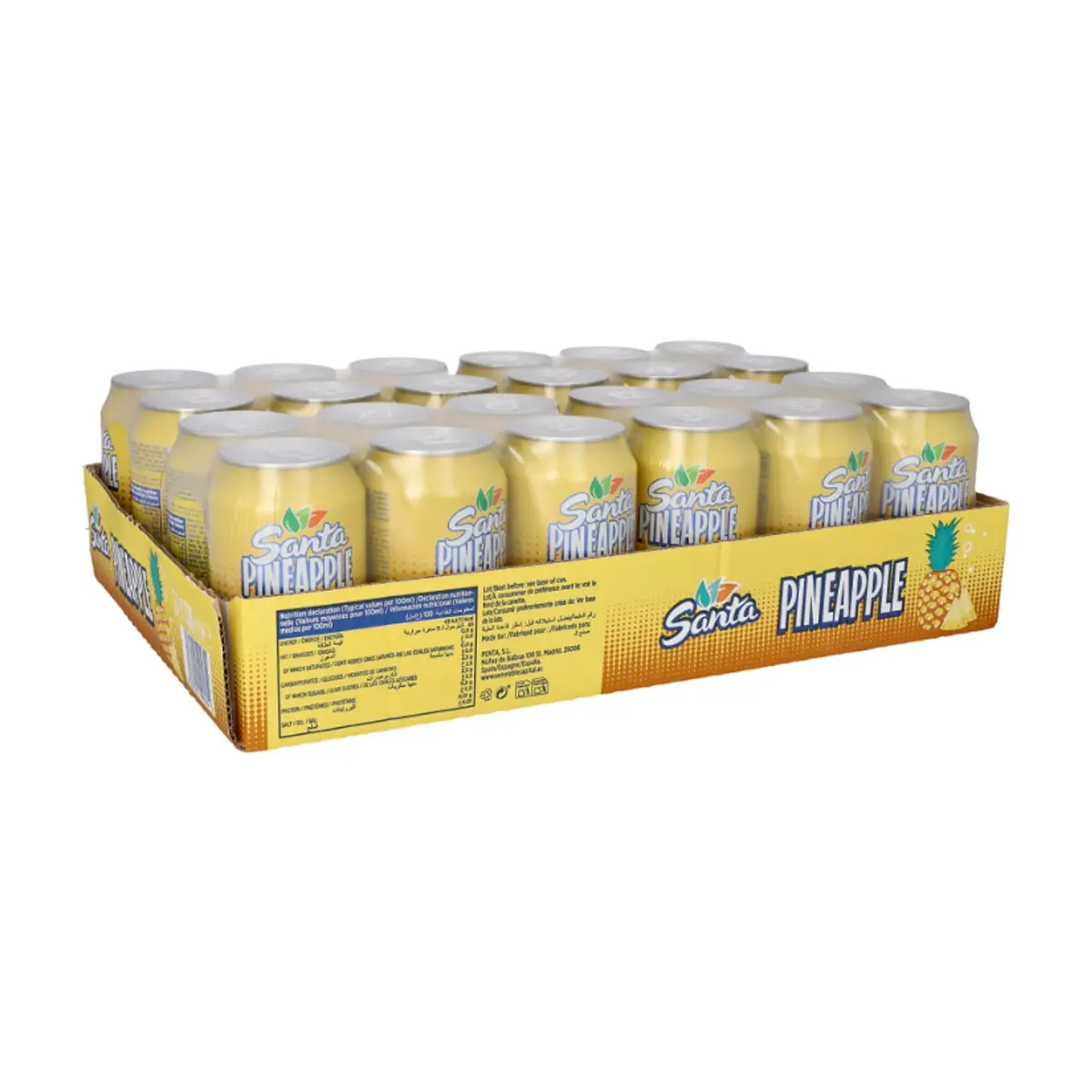 Refresco gaseado de piña Santa (24 x 330 ml) - Miniatura 3