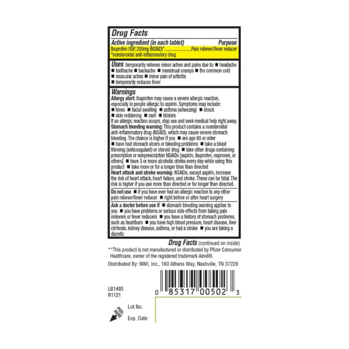 Ibuprofeno 200 mg CareAll (100 tabletas) - Thumbnail 2