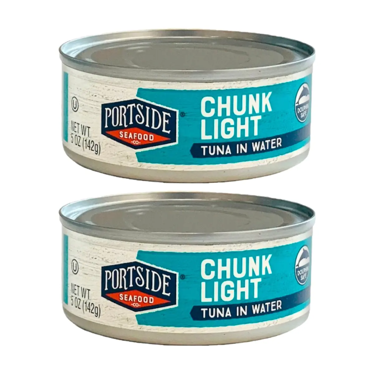 Atún claro en trozos en agua Portside (2 x 142 g / 5 oz)