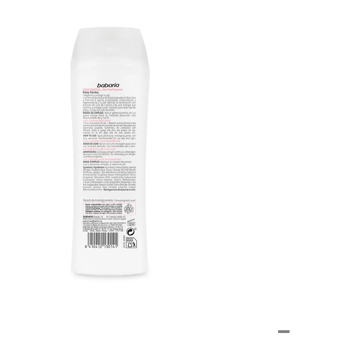Leche corporal reafirmante Babaria (400 ml) - Thumbnail 7