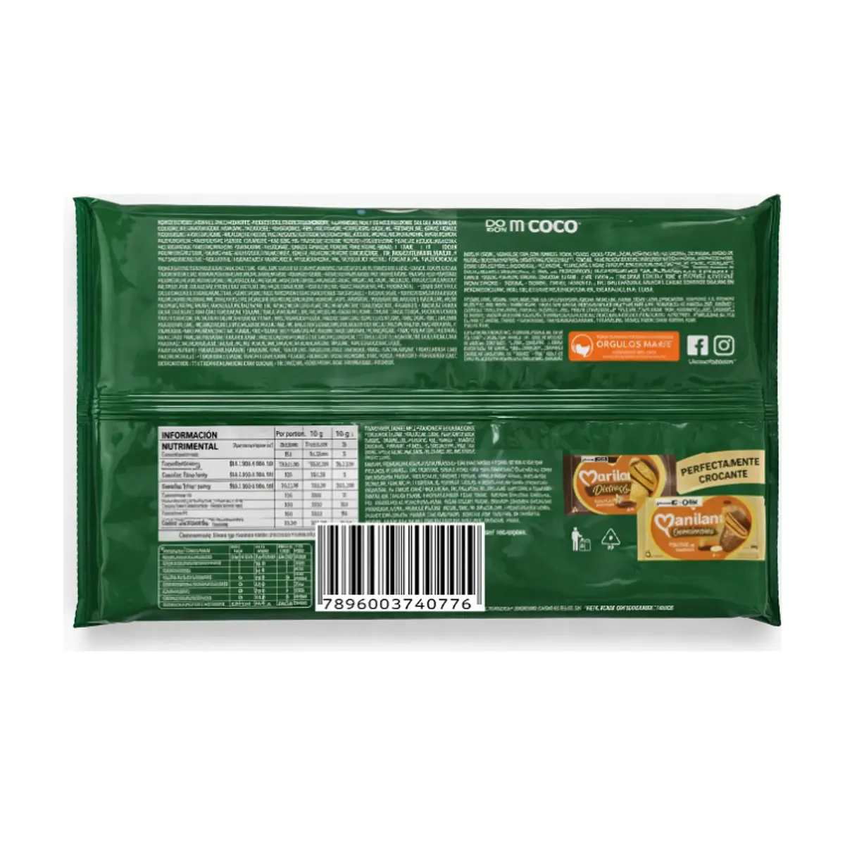 Galleta triple capa sabor chocolate con coco Distracao Marilan (2 x 280 g / 9.88 az) - Thumbnail 2