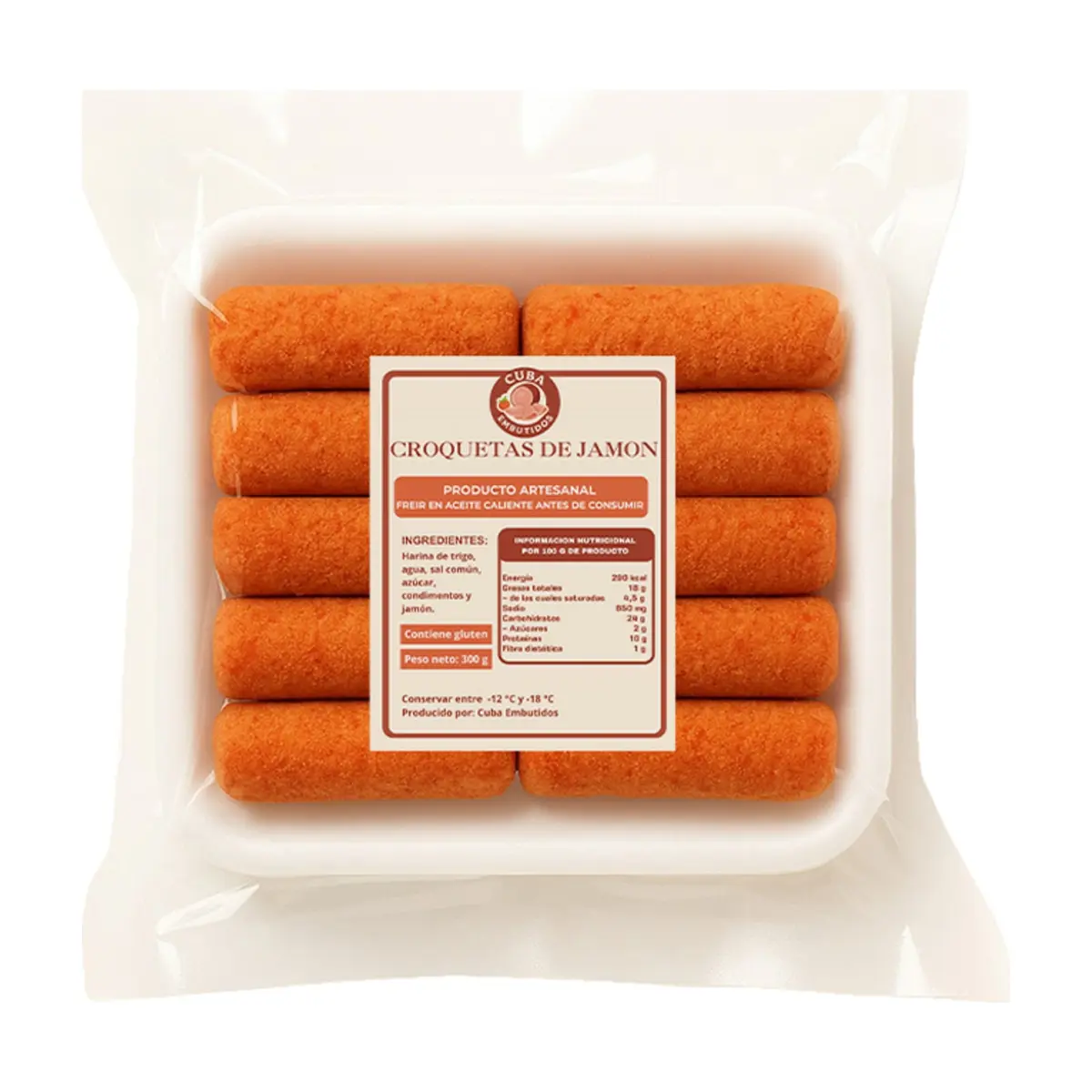 Croquetas de jamon Cuba Embutidos (10 x 30 g / 1.05 oz)