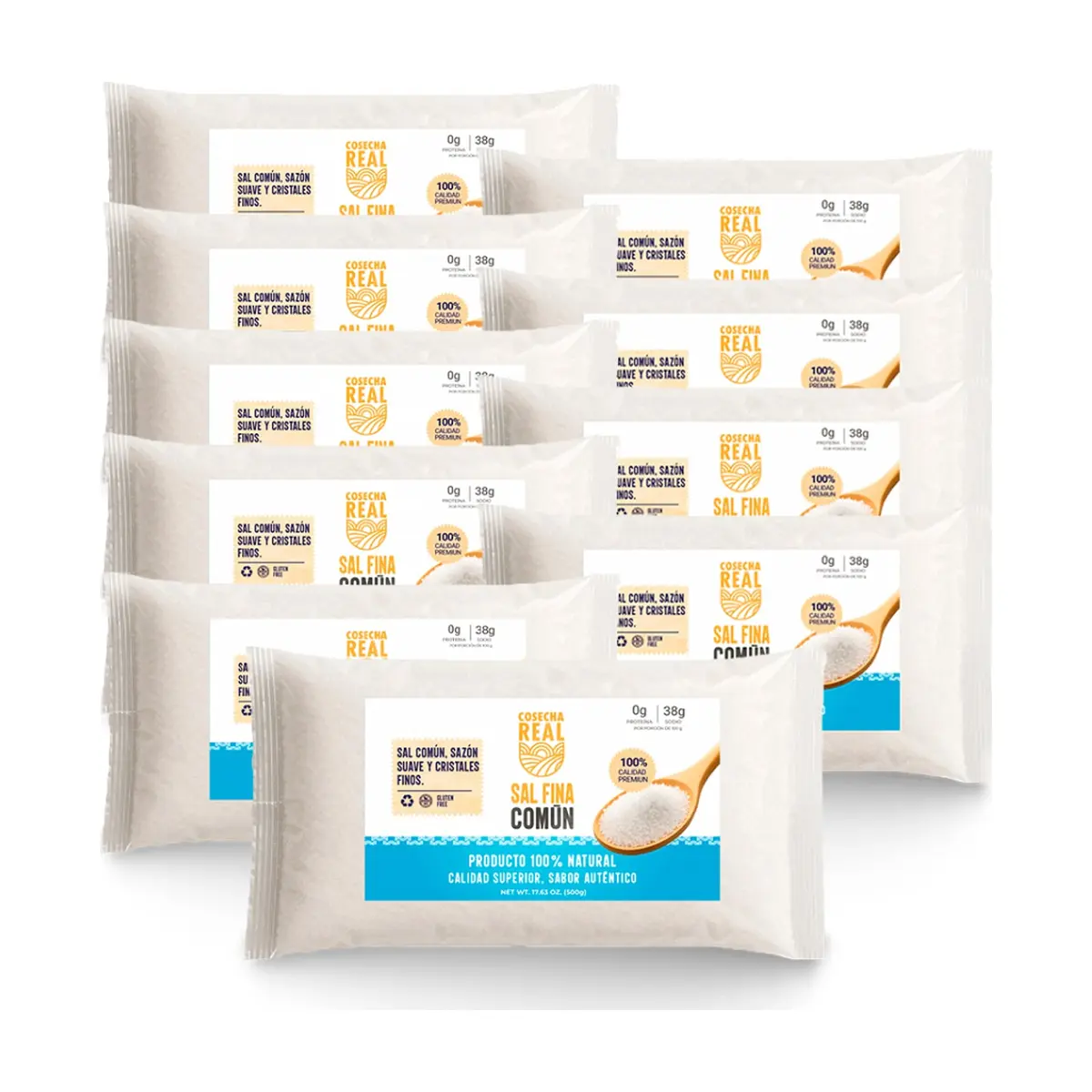 Sal fina común Cosecha Real (10 x 500 g / 1.1 lb)