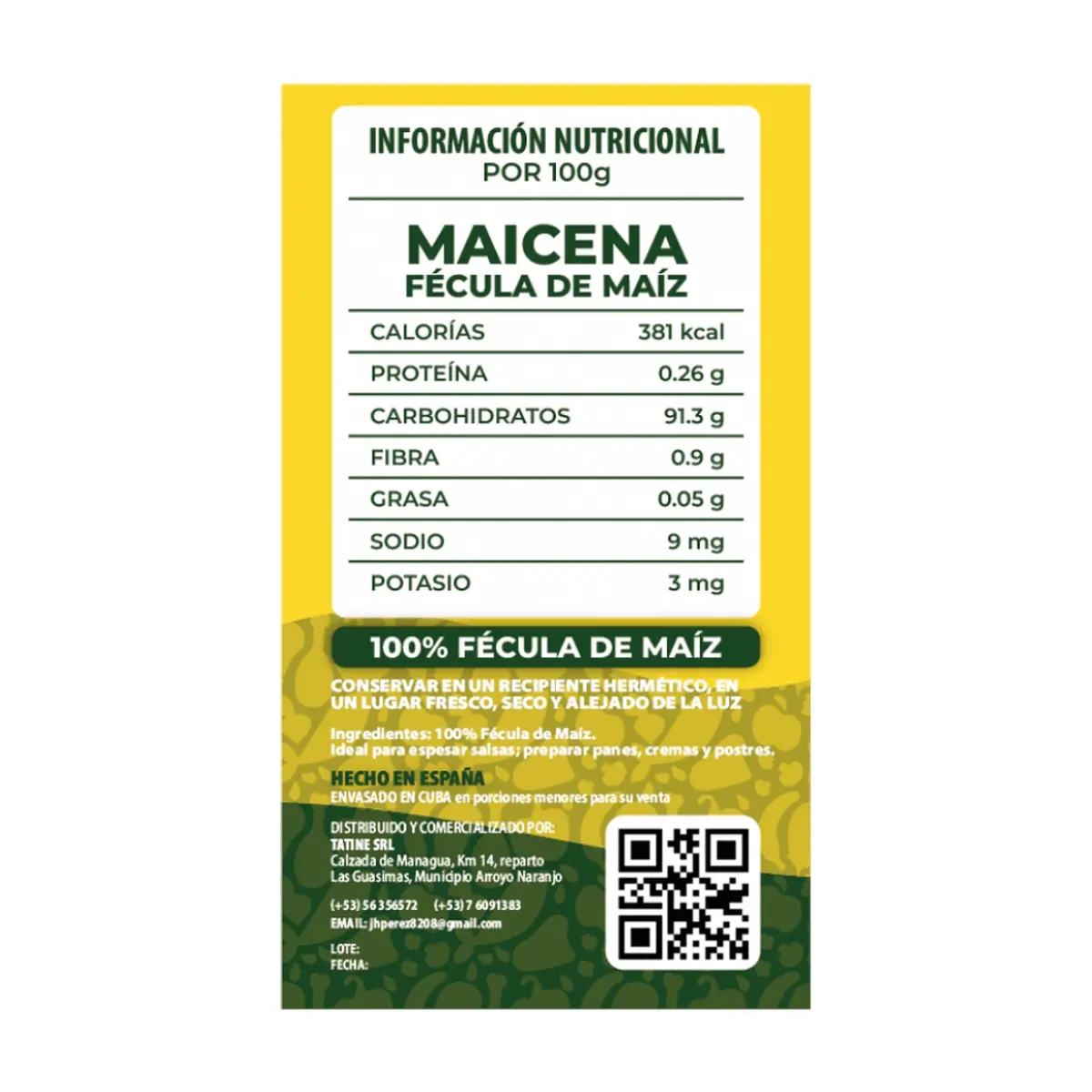 Maicena Campo Vivo (4 x 500 g / 1.1 lb) - Thumbnail 2