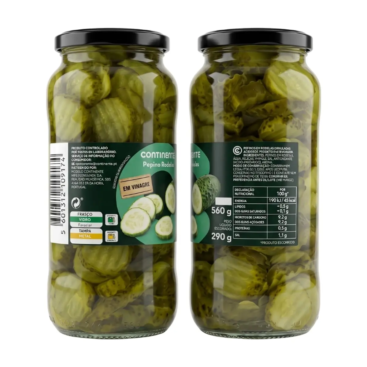Rodajas de pepinillo encurtido Continente (560 g / 1.23 lb) - Thumbnail 2