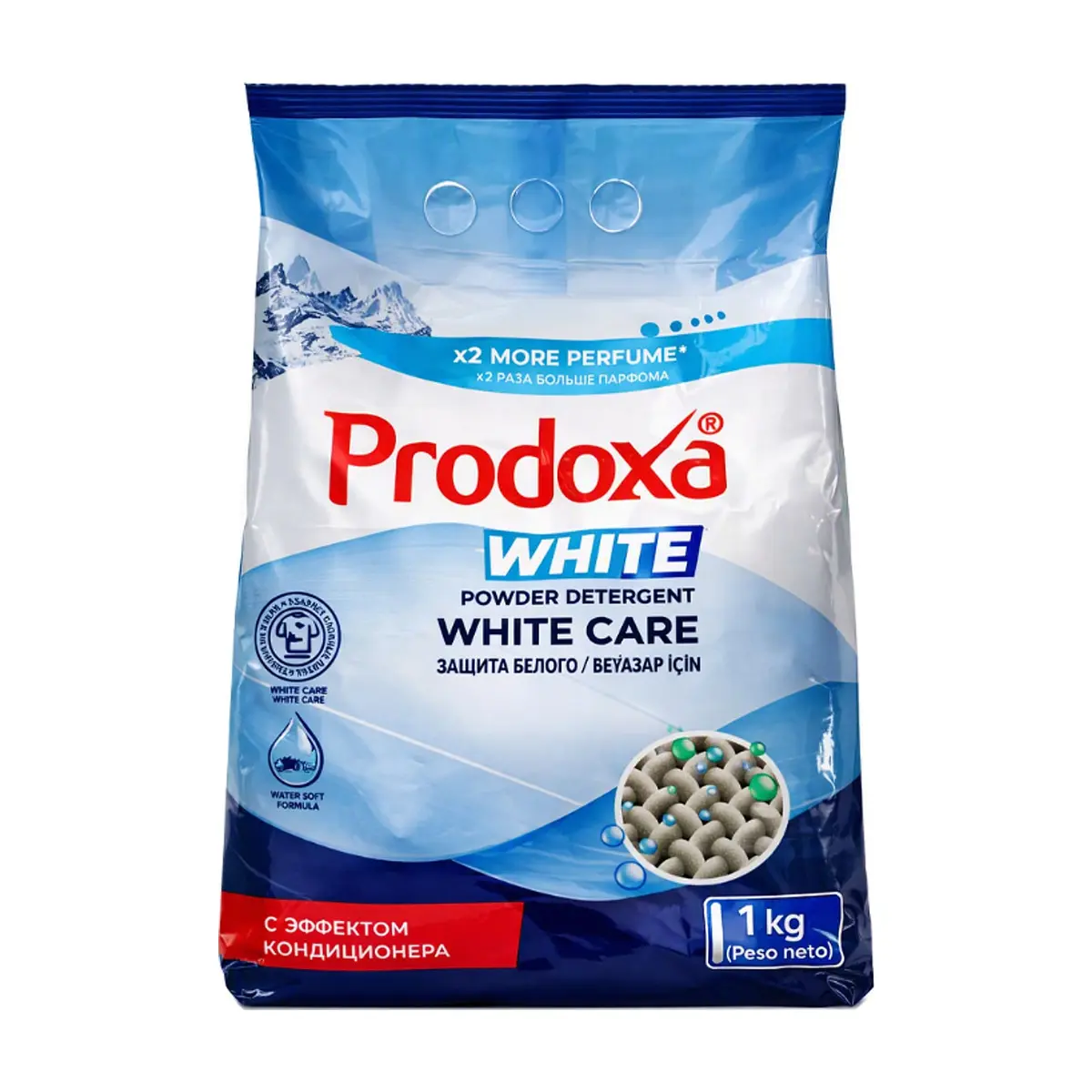 Detergente en polvo para ropa blanca Prodoxa White Care (1 kg / 2.2 lb)