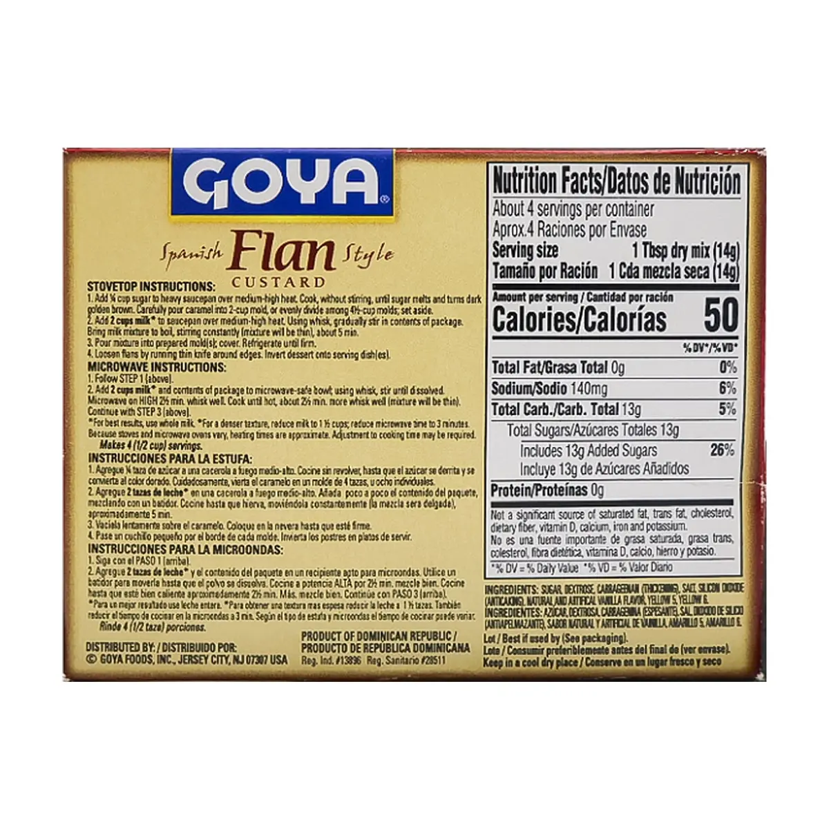 Mezcla para flan Goya (57 g / 2 oz) - Thumbnail 2