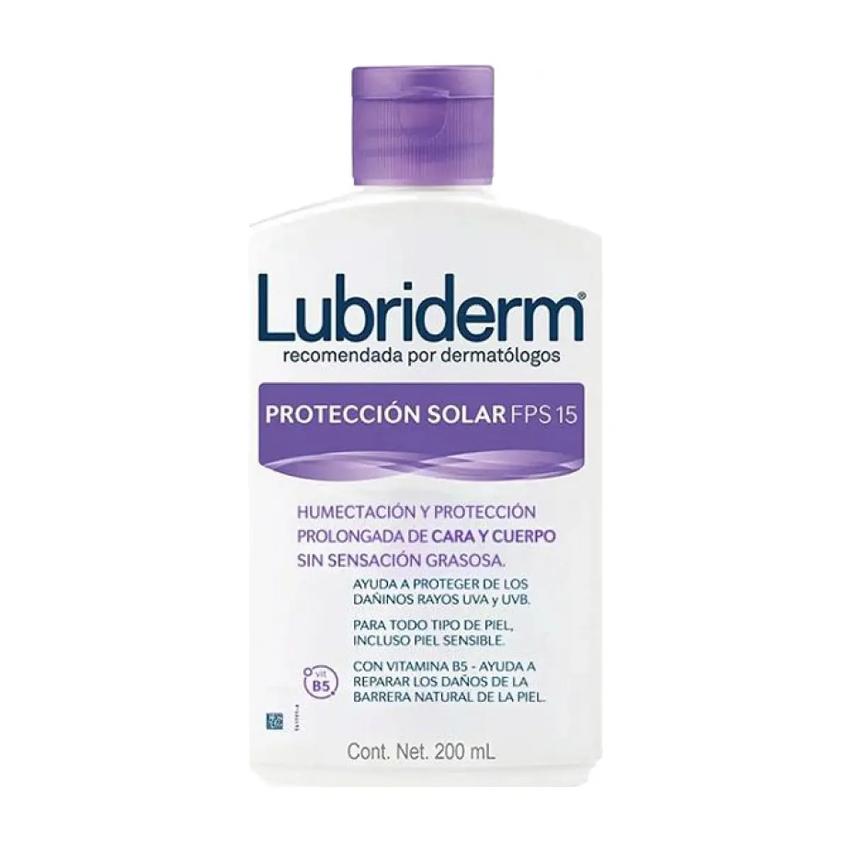 Crema humectante corporal protección solar FPS 15 Lubriderm (200 ml)