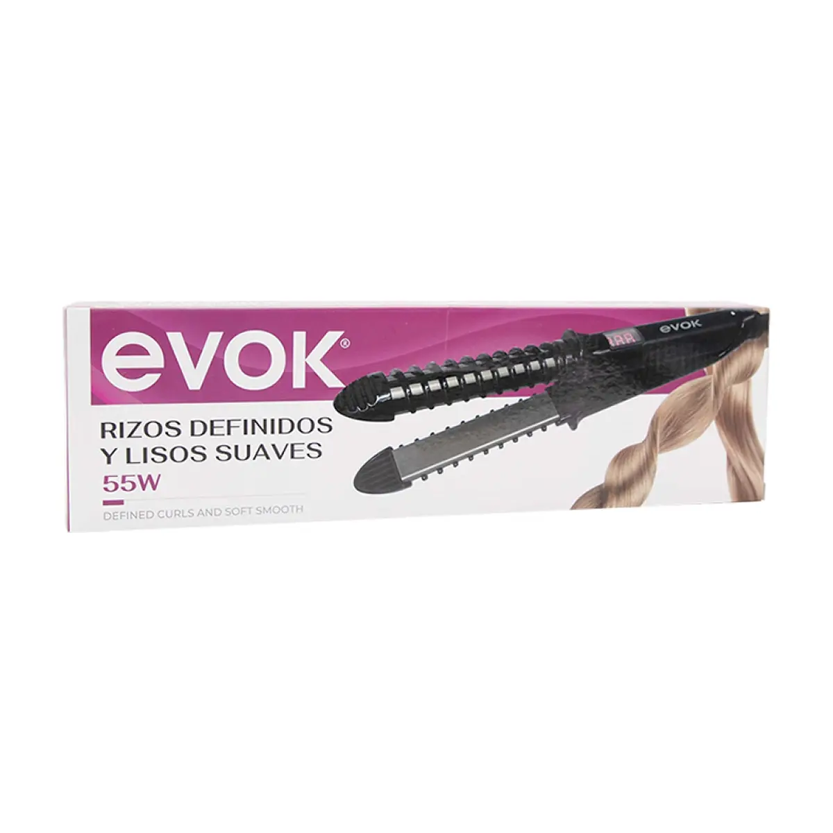 Plancha - tenaza - rizador de 55 W para cabello Evok