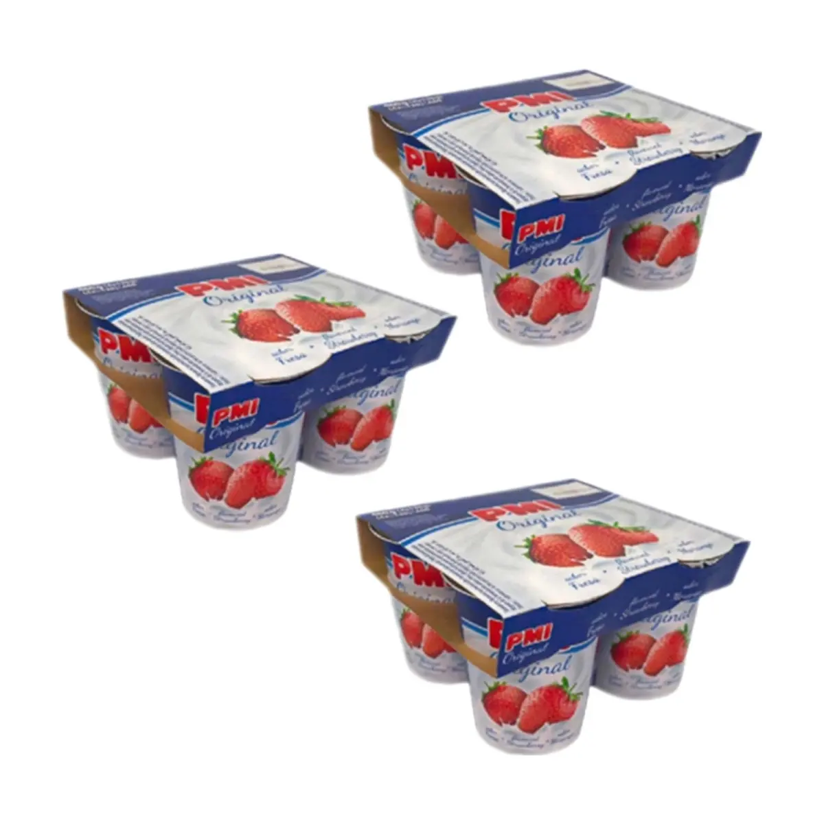 Yogurt sabor fresa Pmi Original (12 x 120 g / 4.23 oz)