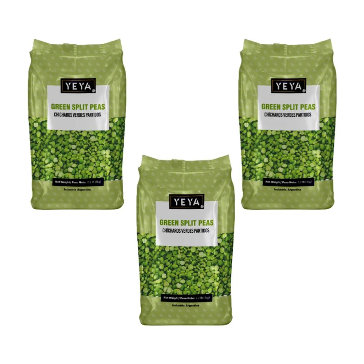 Chícharos verdes partido YEYA (3 x 1 kg / 2.2 lb) - Imagen 1