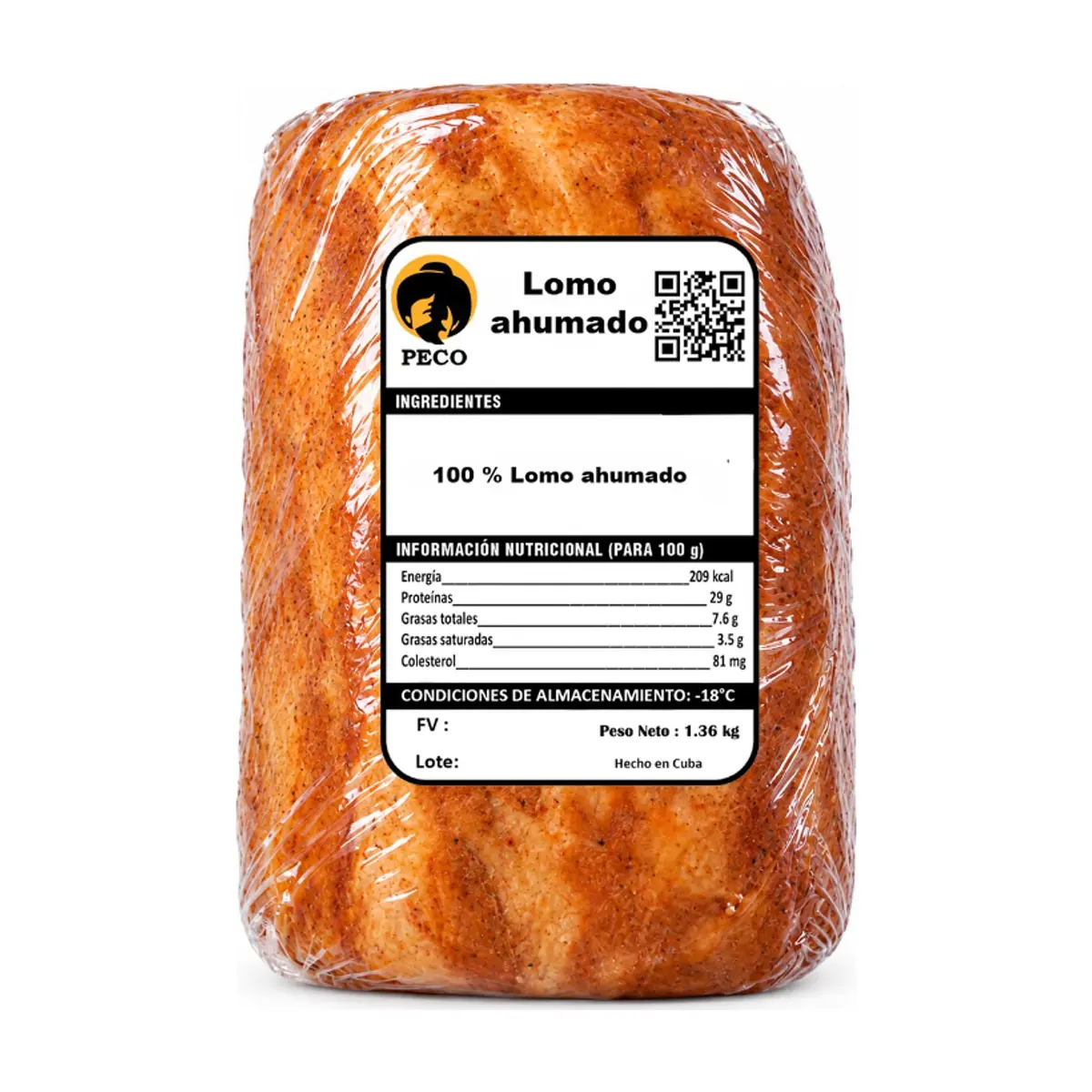 Lomo ahumado Peco (1.36 kg / 3 lb)