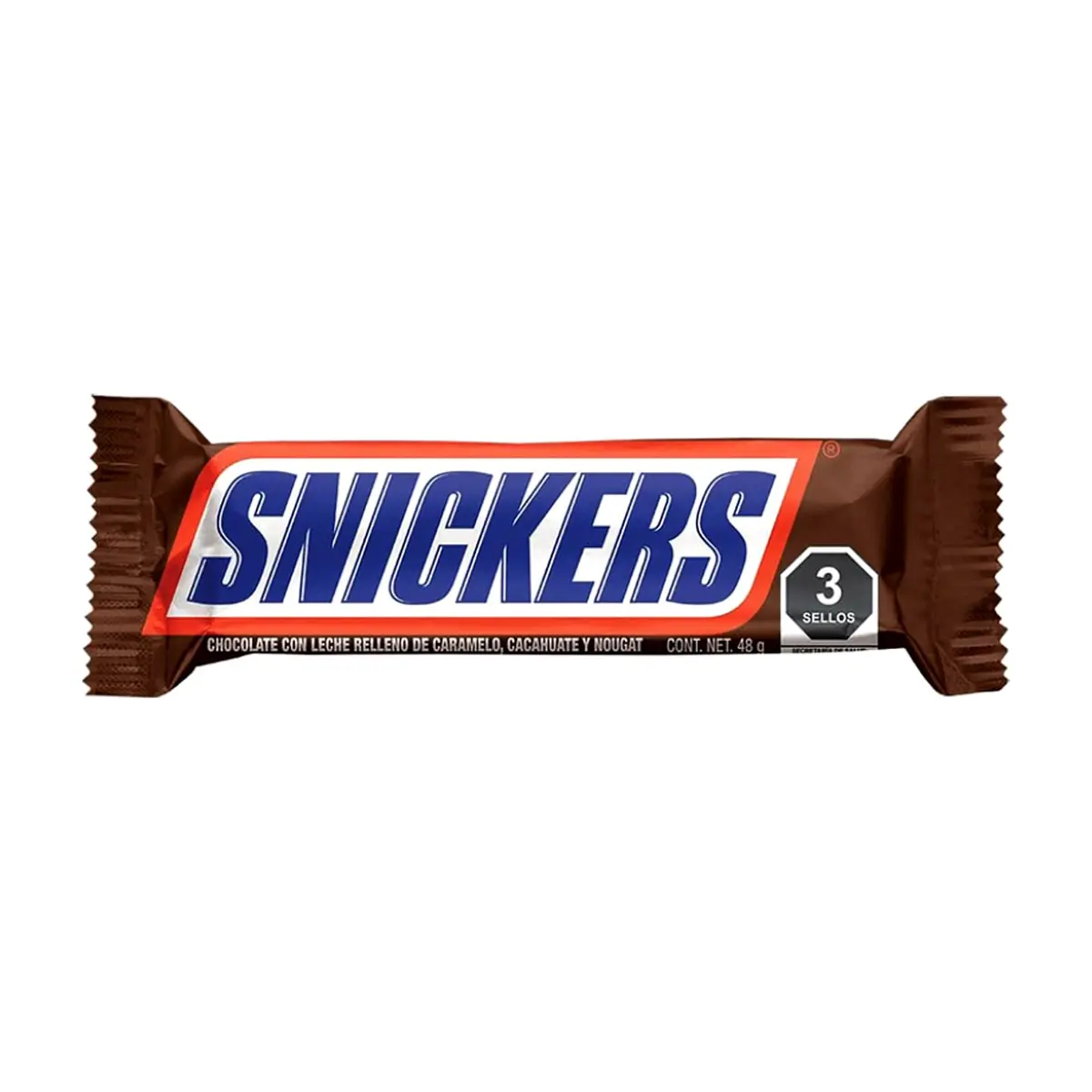 Barra de chocolate con relleno de caramelo y cacahuetes Snickers (48 g / 1.69 oz) - Thumbnail 3