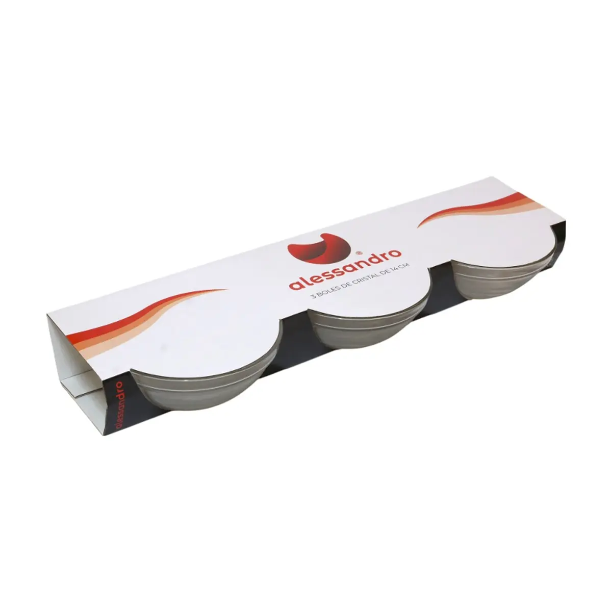Pack 3 piezas bowl cristal 14 cm Alessandro - Thumbnail 3