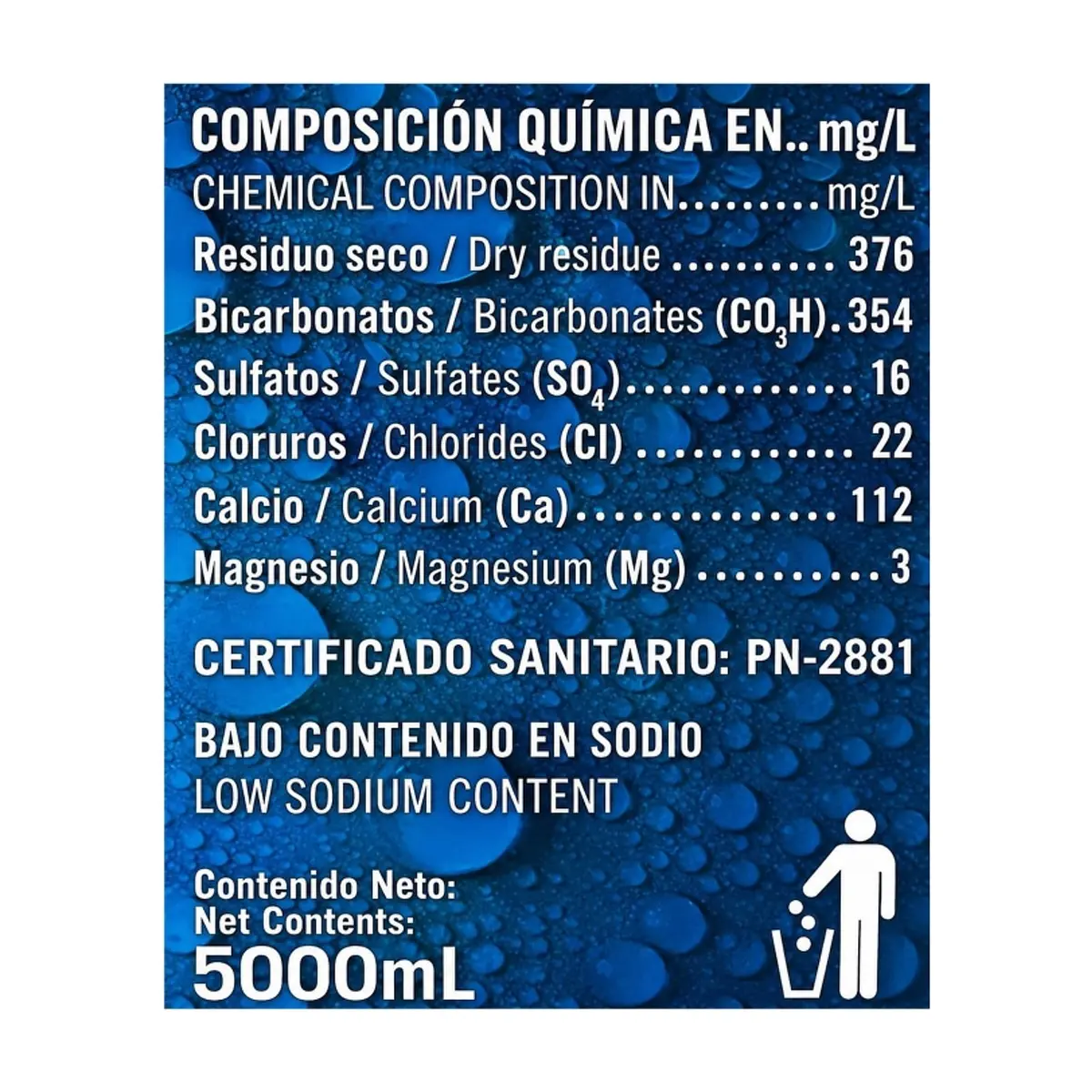 Agua mineral natural Ciego Montero (4 x 5000 ml) - Thumbnail 3