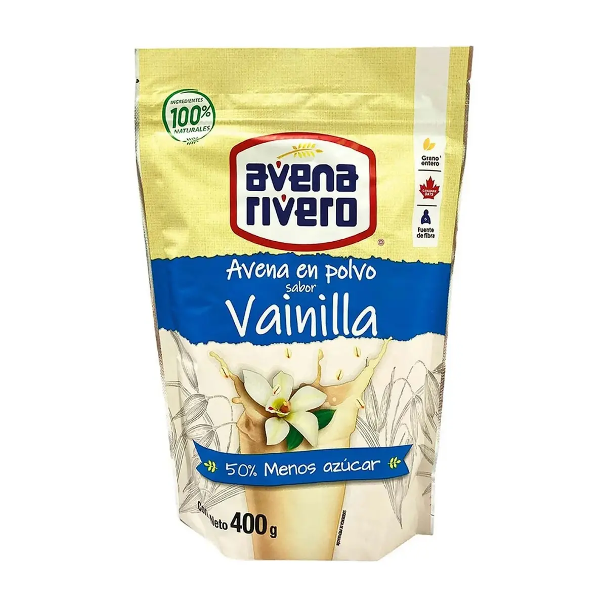 Avena en polvo sabor vainilla Avena Rivero (400 g / 14.11 oz) - Thumbnail 4