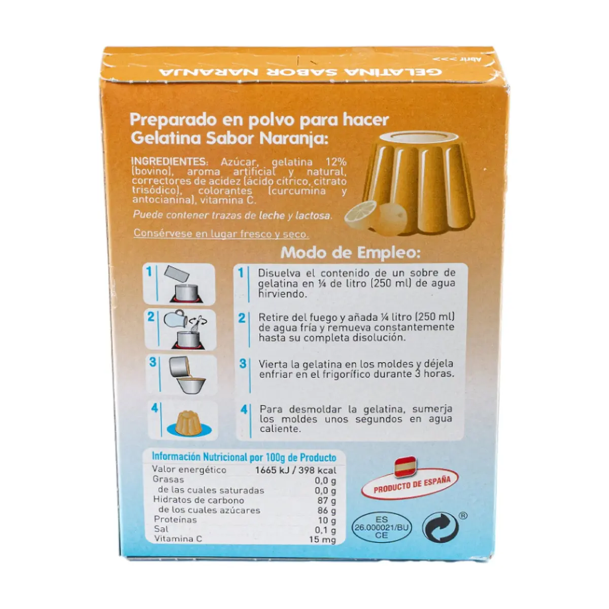 Gelatina sabor naranja Aldaketa (170 g / 6 oz) - Thumbnail 3