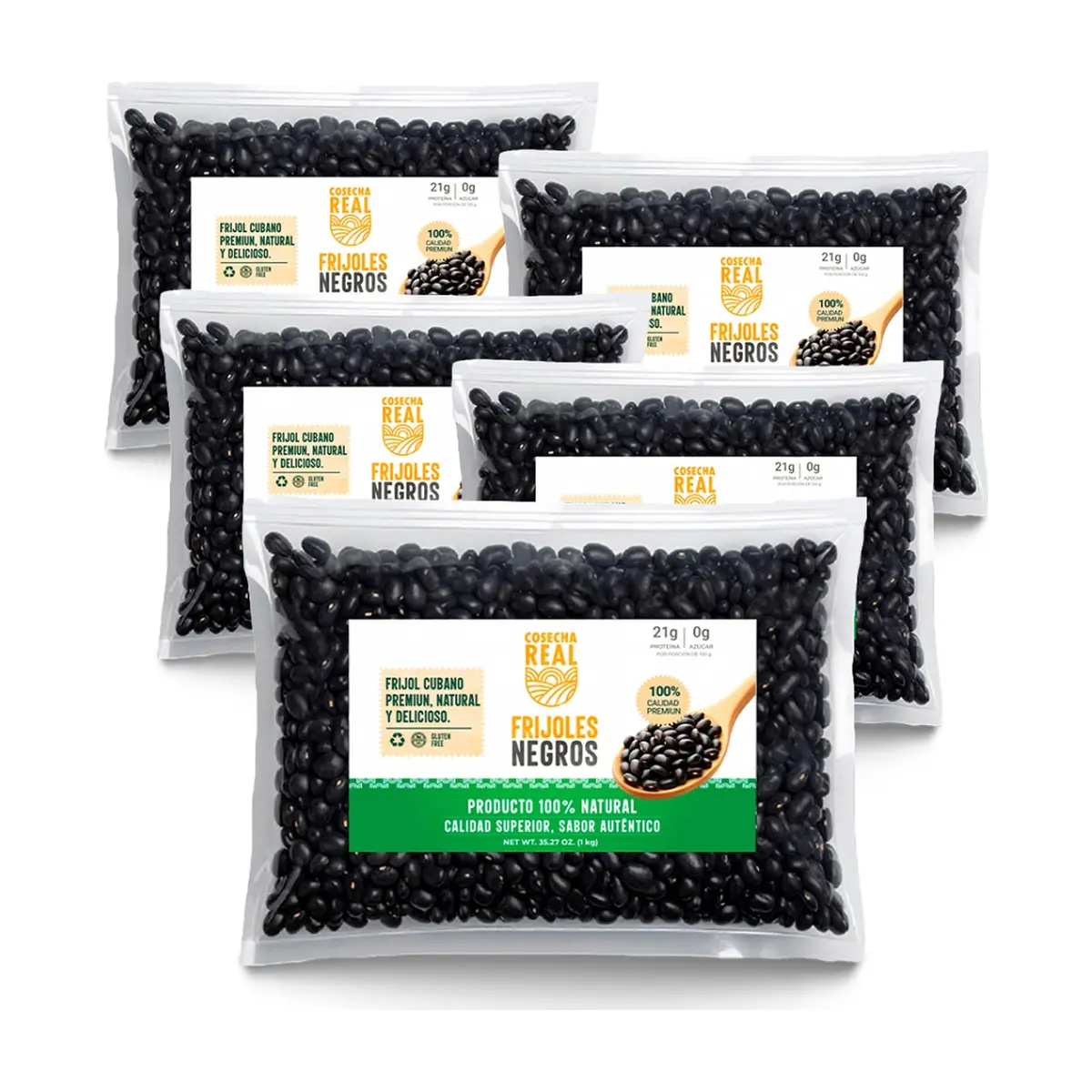 Frijoles negros Cosecha Real (5 x 1 kg / 2.2 lb)
